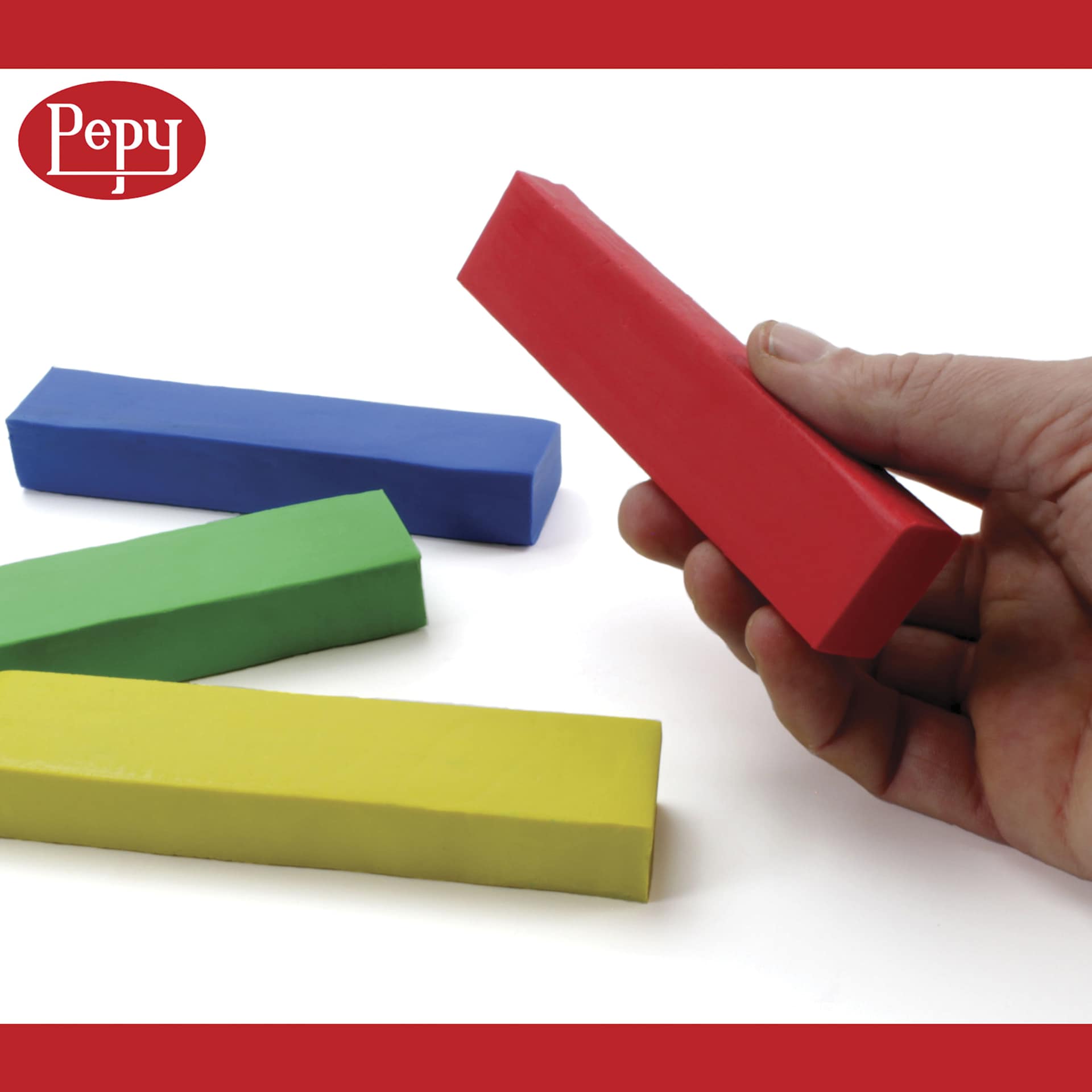Pepy Plasticine Mineral Based Clay - Set of 4, 1 lb in seperated bars