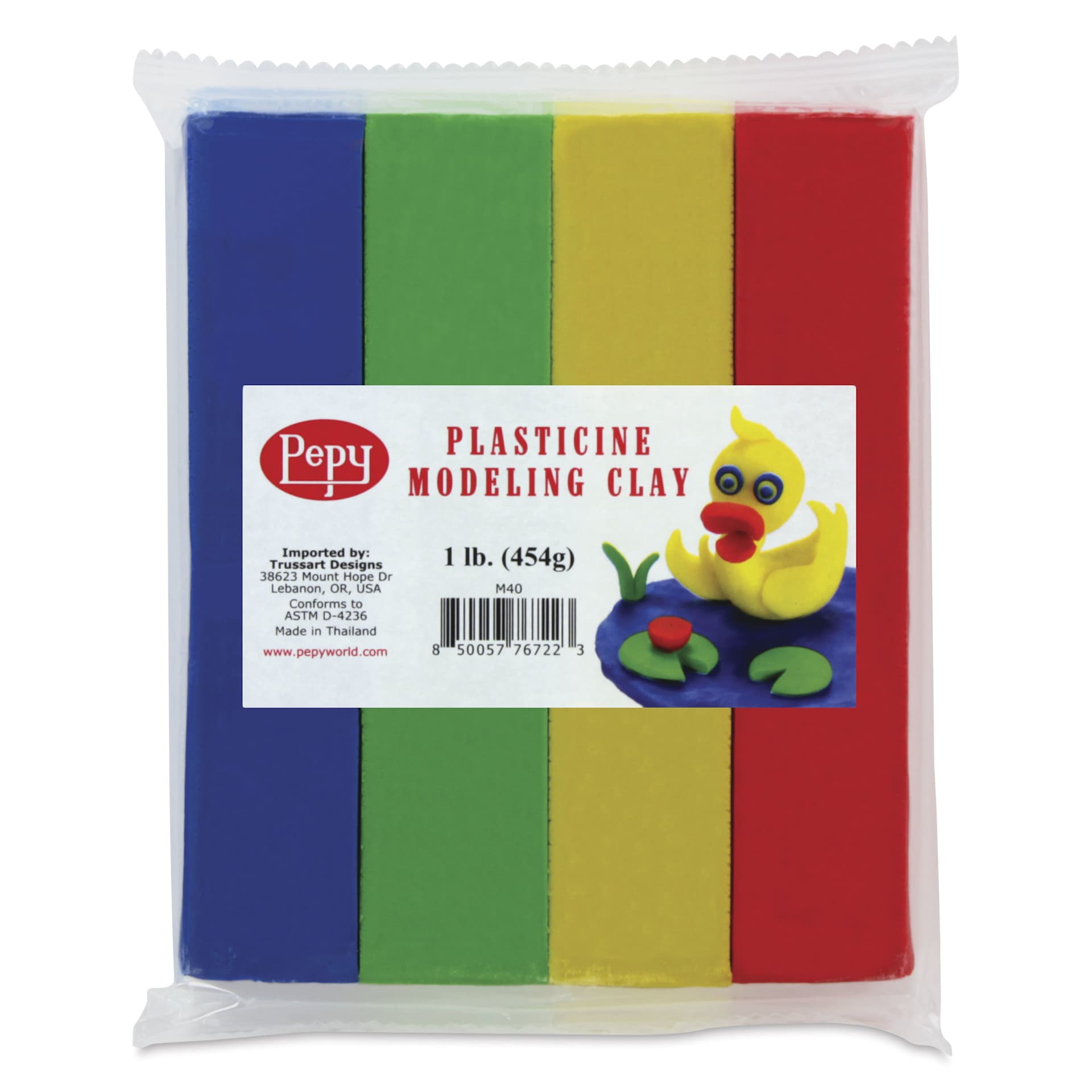 Pepy Plasticine Mineral Based Clay - Set of 4, 1 lb
