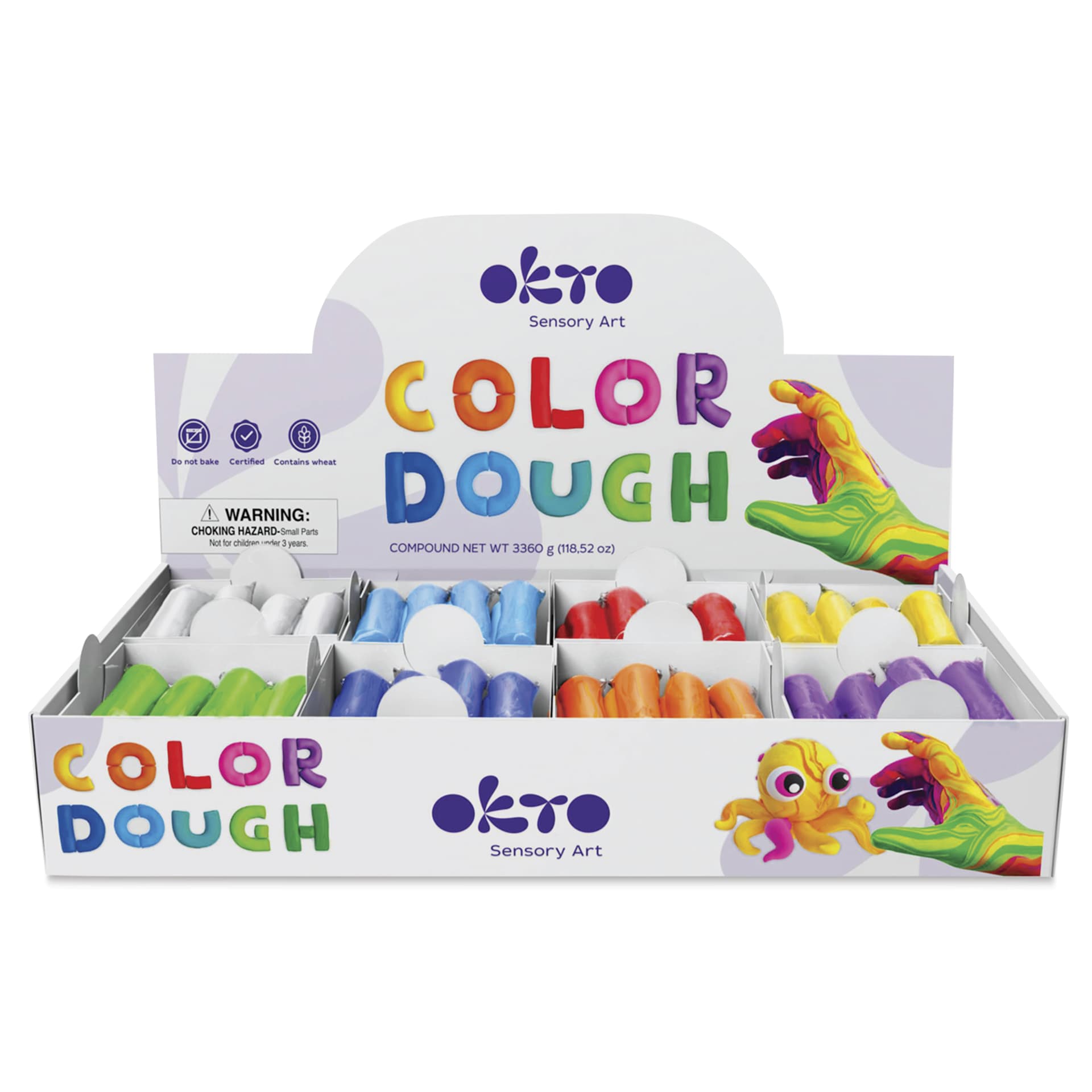 Okto Sensory Art Color Dough Classpack - front of packaging