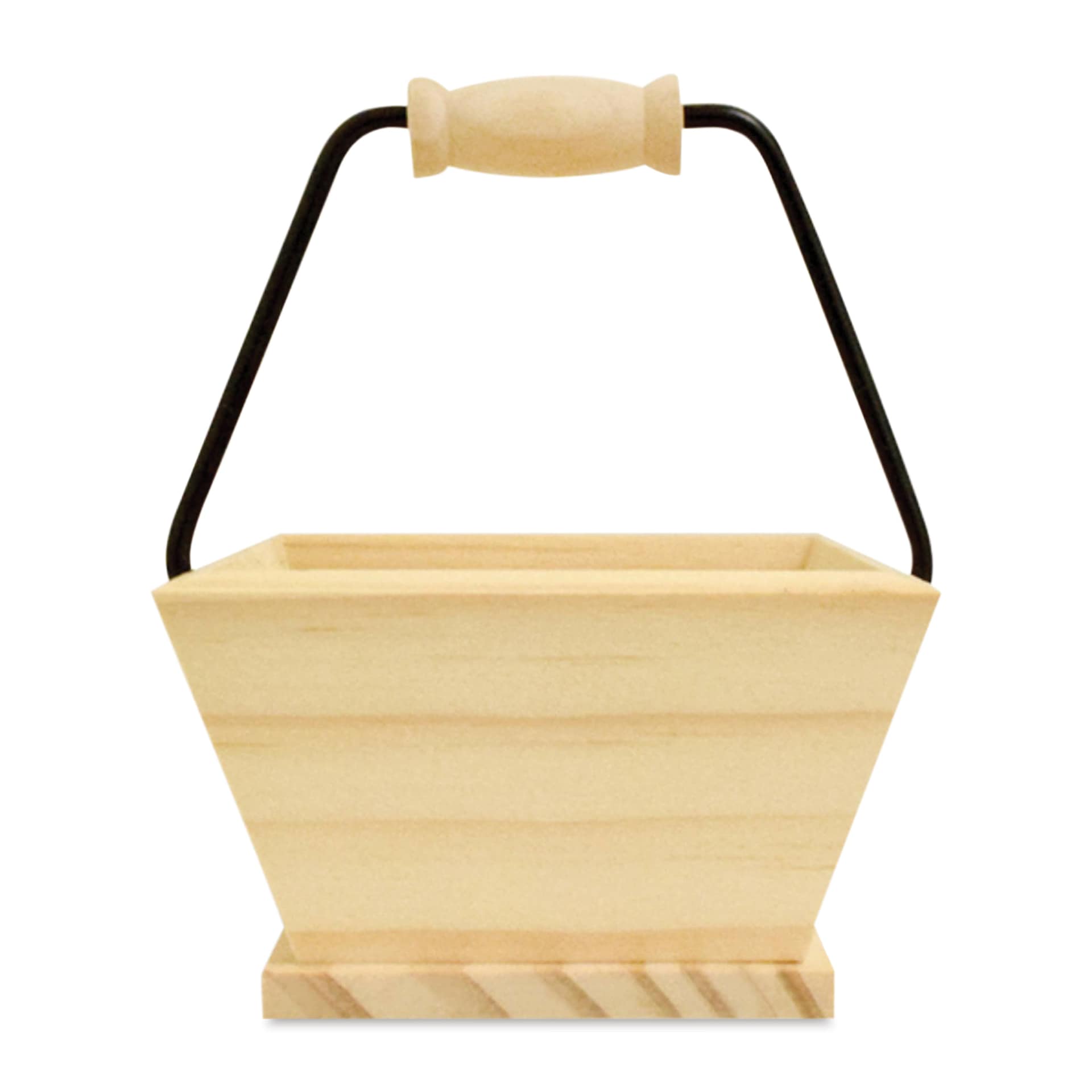 Craft Medley Wood Basket - 3-5/8"L x 3"W x 1-3/4"D (Front of basket)