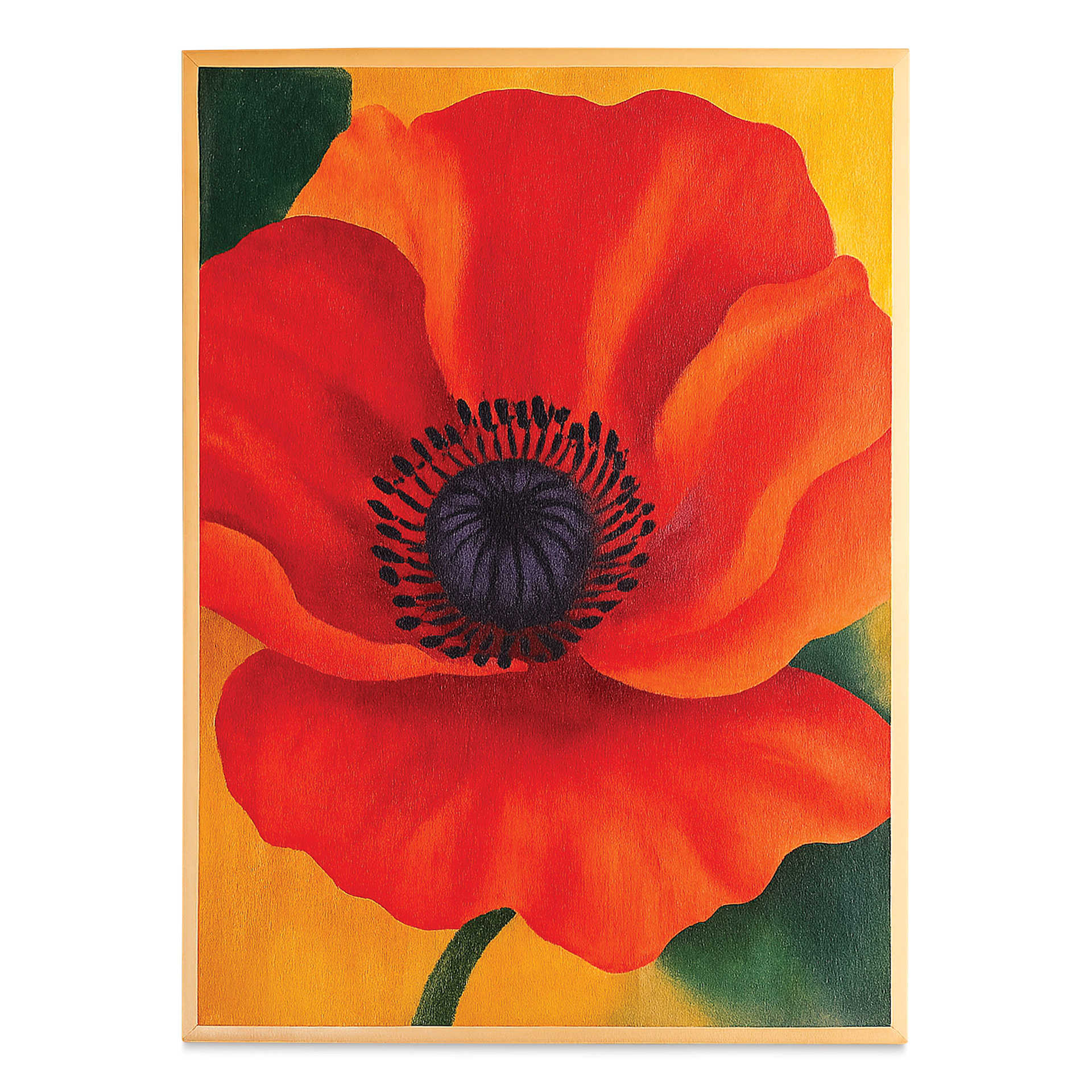 Foggy Bottom Woodworks Basswood Plaque - Rectangle, 6" x 8" with finished floral painting