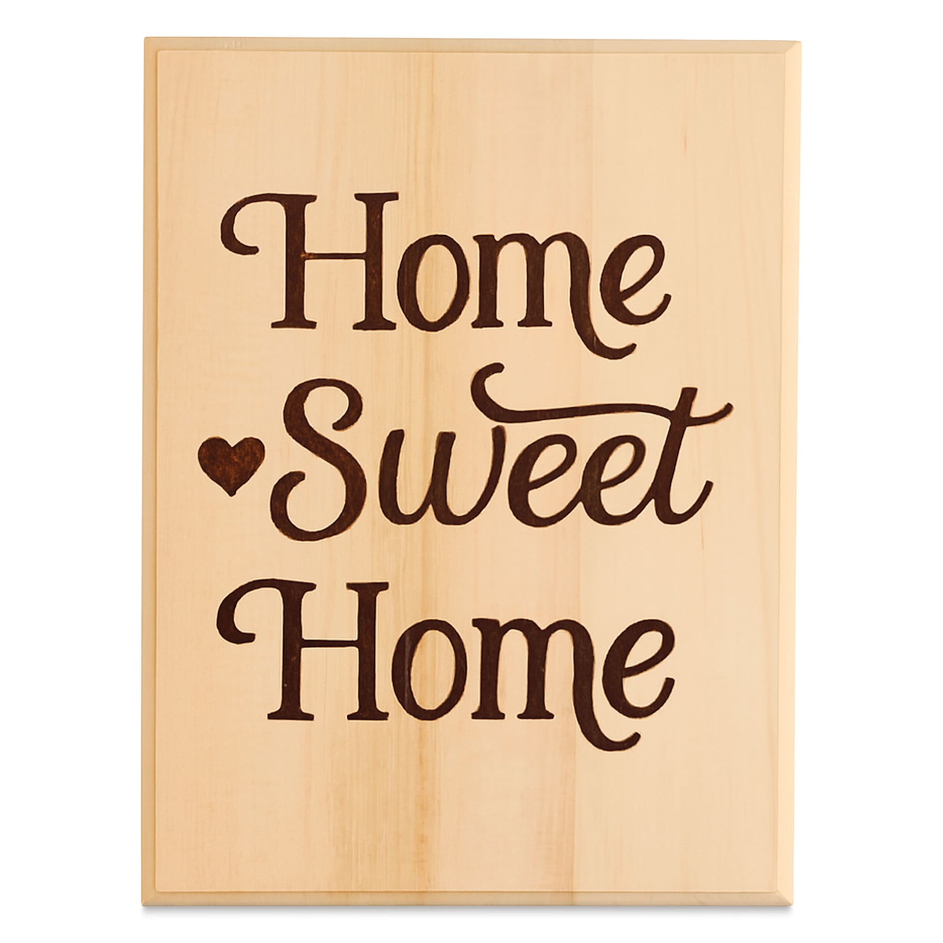 Foggy Bottom Woodworks Basswood Plaque - Rectangle, 6" x 8" with typographical artwork