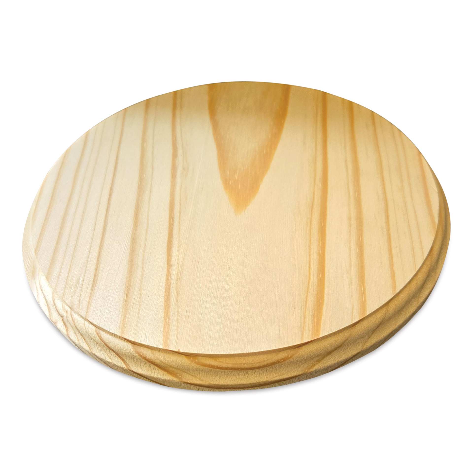 Foggy Bottom Woodworks Pine Plaque - Circle, 8" angled view