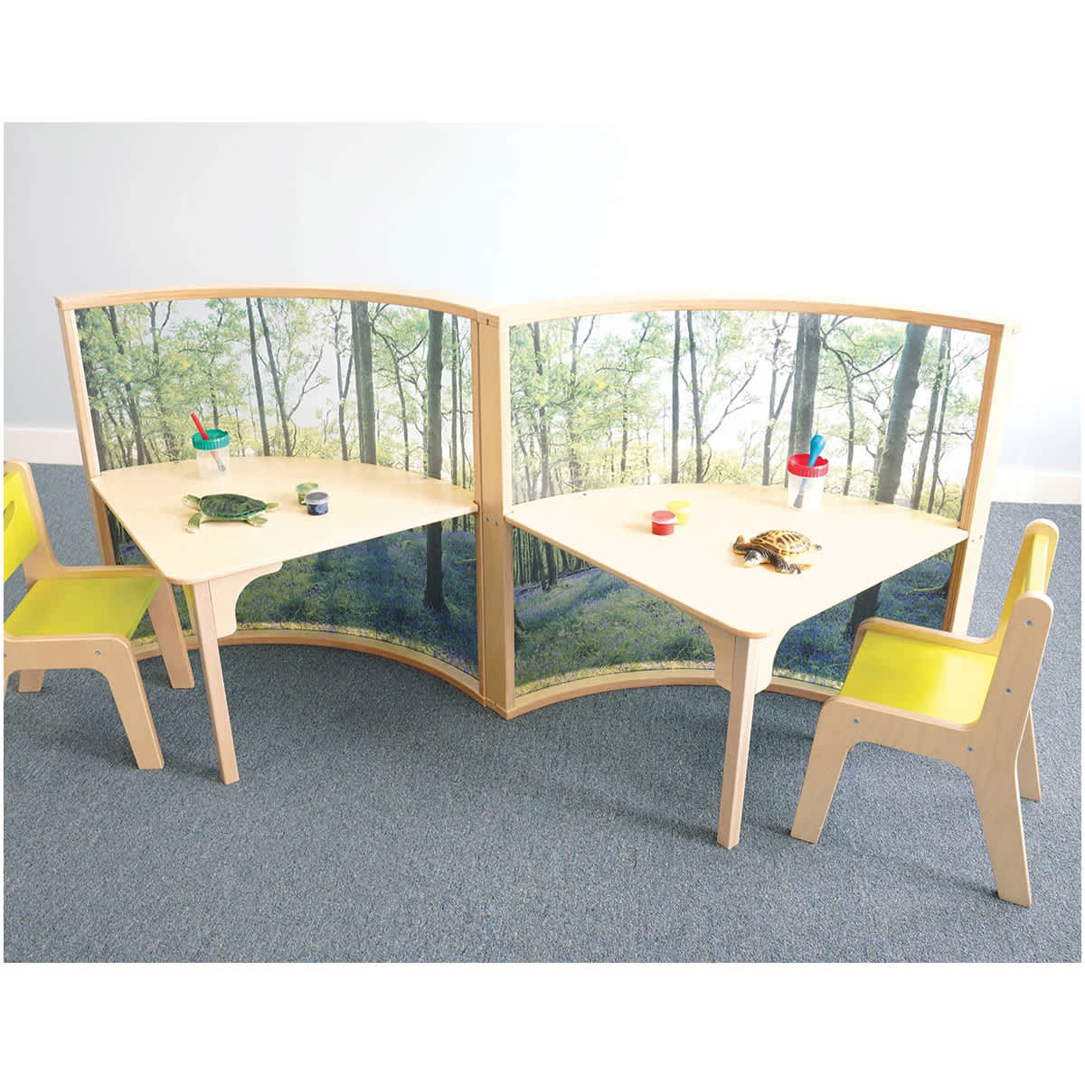Whitney Brothers Nature View Serenity Study Pod (Arranged side by side, Toys and art supplies not included)
