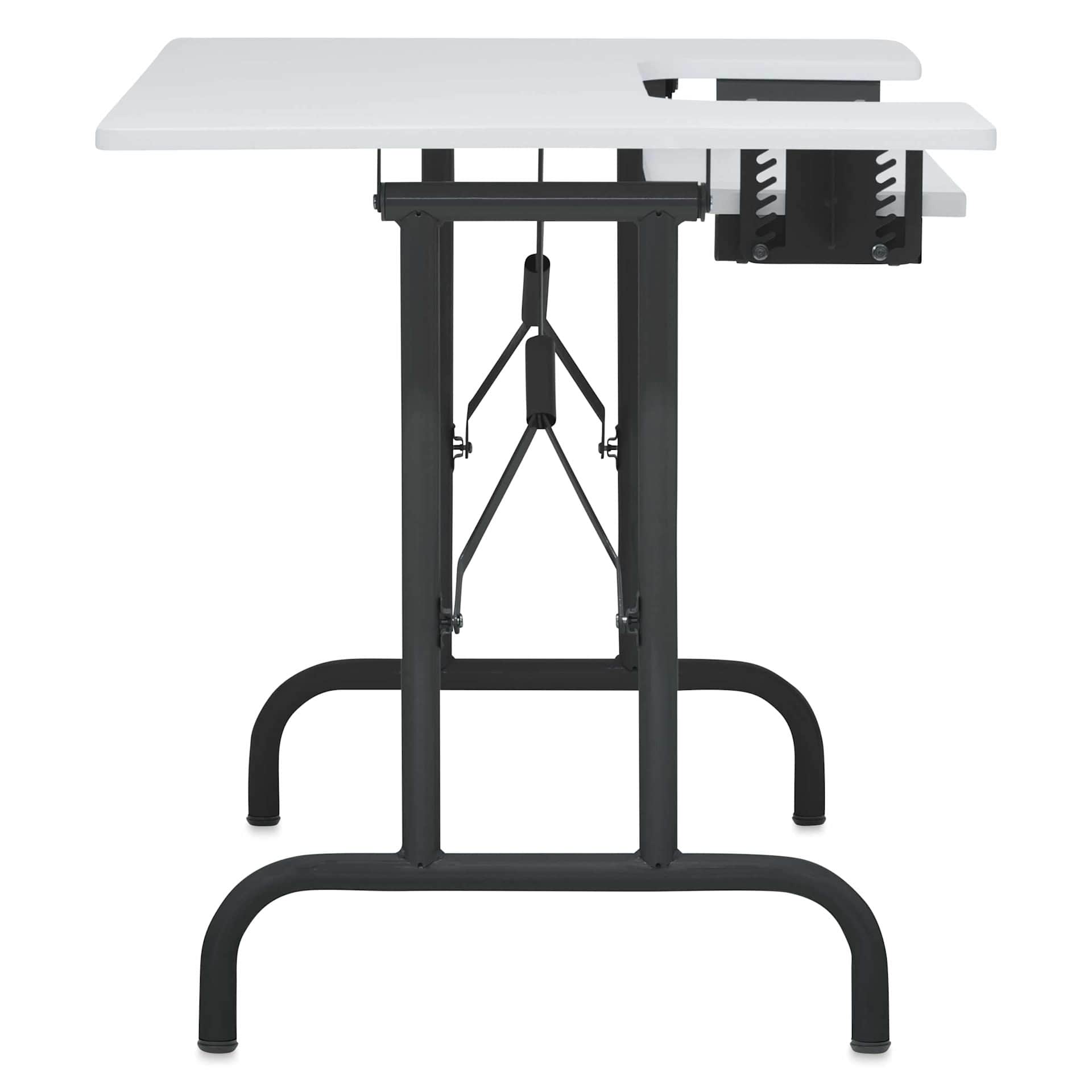 Studio Designs Folding Sewing Table - Charcoal/White, side of table
