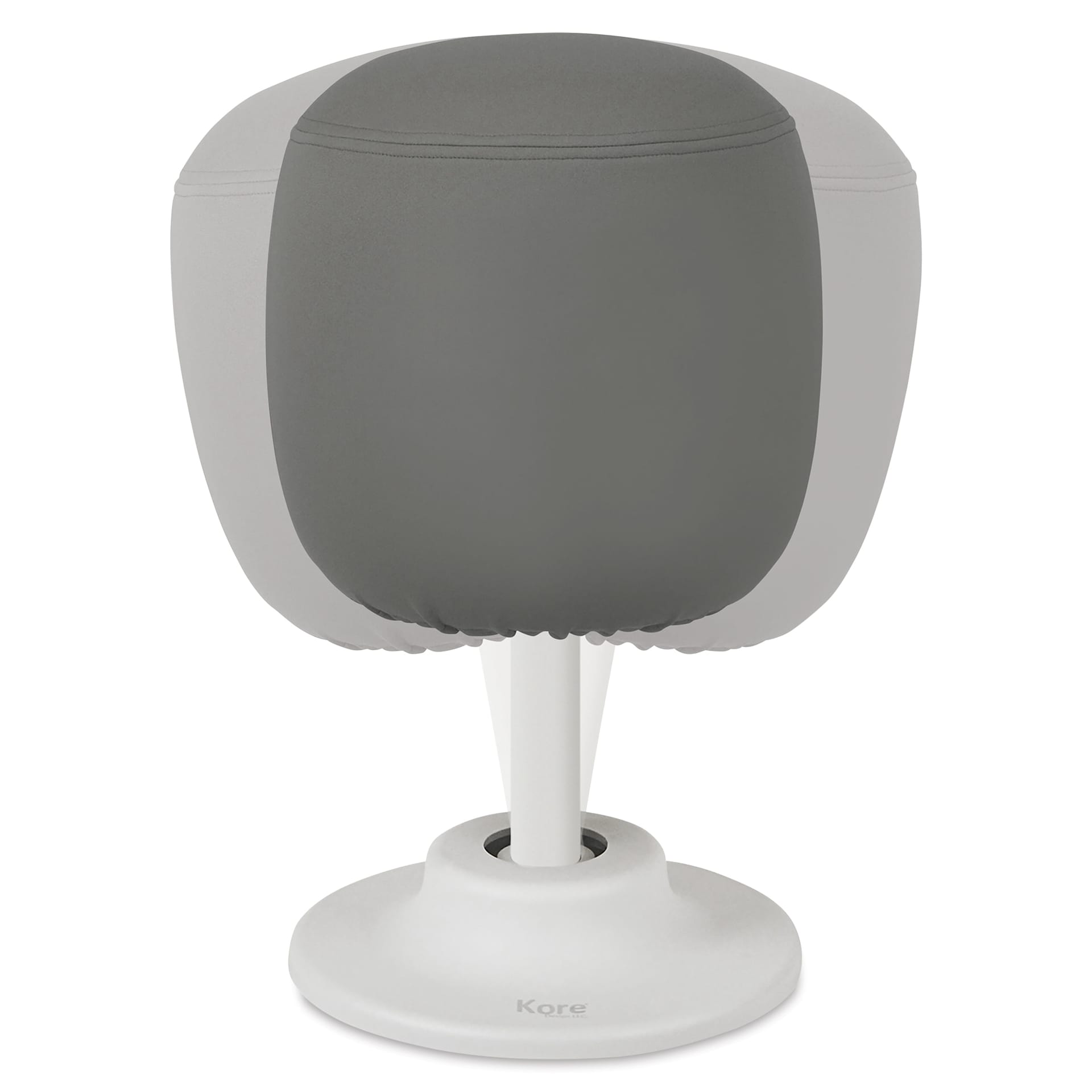 Kid’s Adjustable Pivot Stool - Tall, Gray, 16-1/2" - 21" - raised, 360° motion