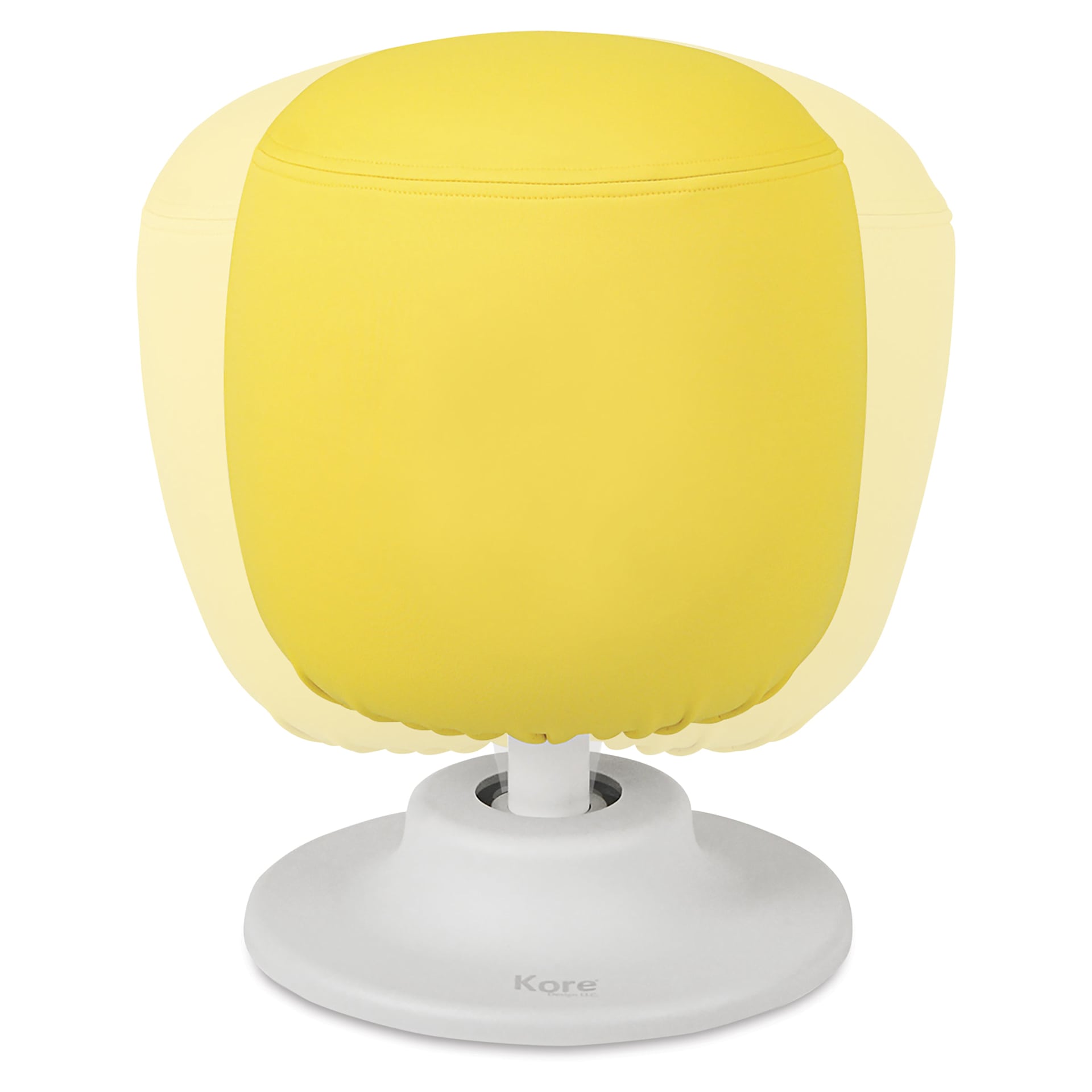 Kore Design Kid’s Adjustable Pivot Stool - Short, Yellow, 13" - 17" - raised, 360° motion