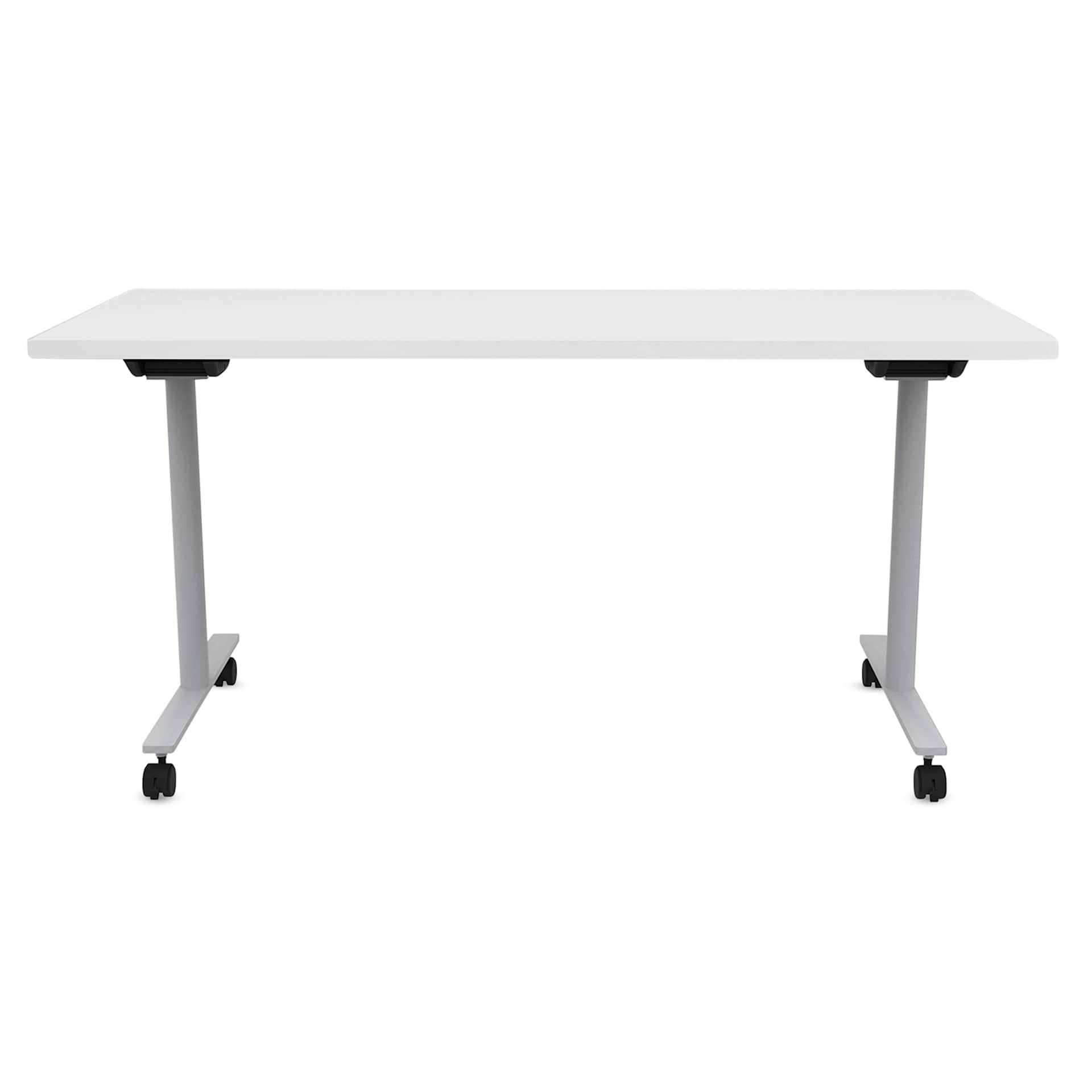 Safco Jurni Flip-Top Table with Casters - Designer White, 24" x 60", top flat
