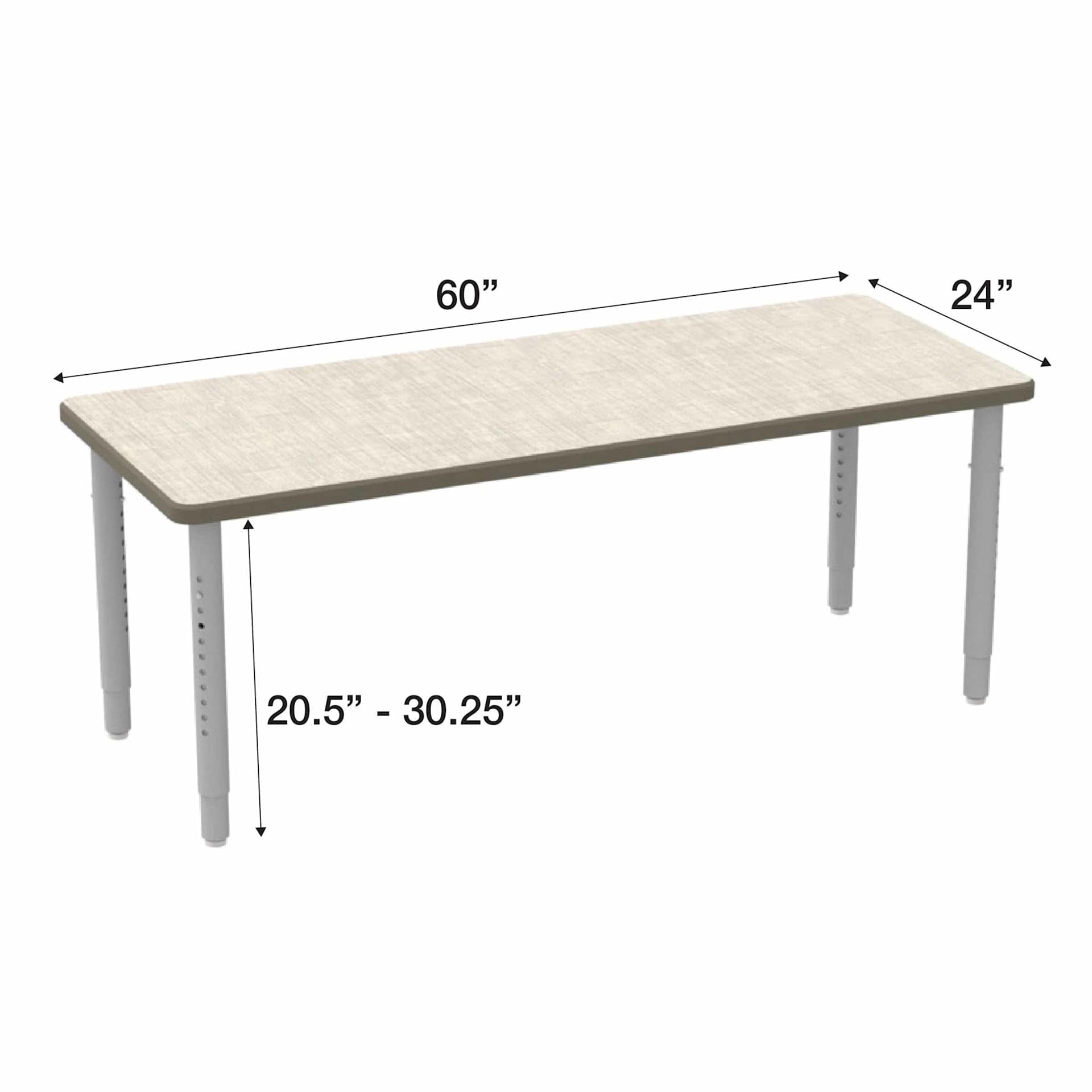 WB Mfg ELO Rectangle Table - Vision Vava Top, Medium