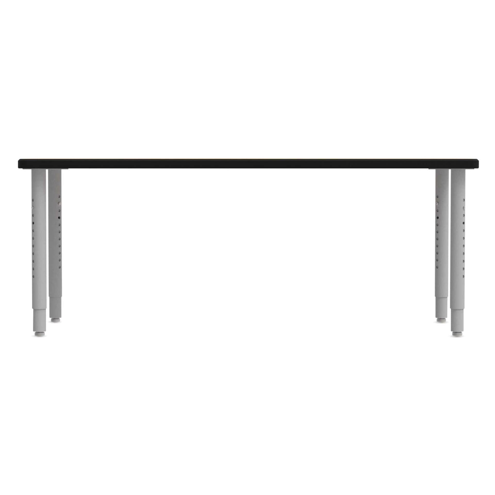 WB Mfg ELO Rectangle Table - Hardrock Maple Top, Medium, side of table