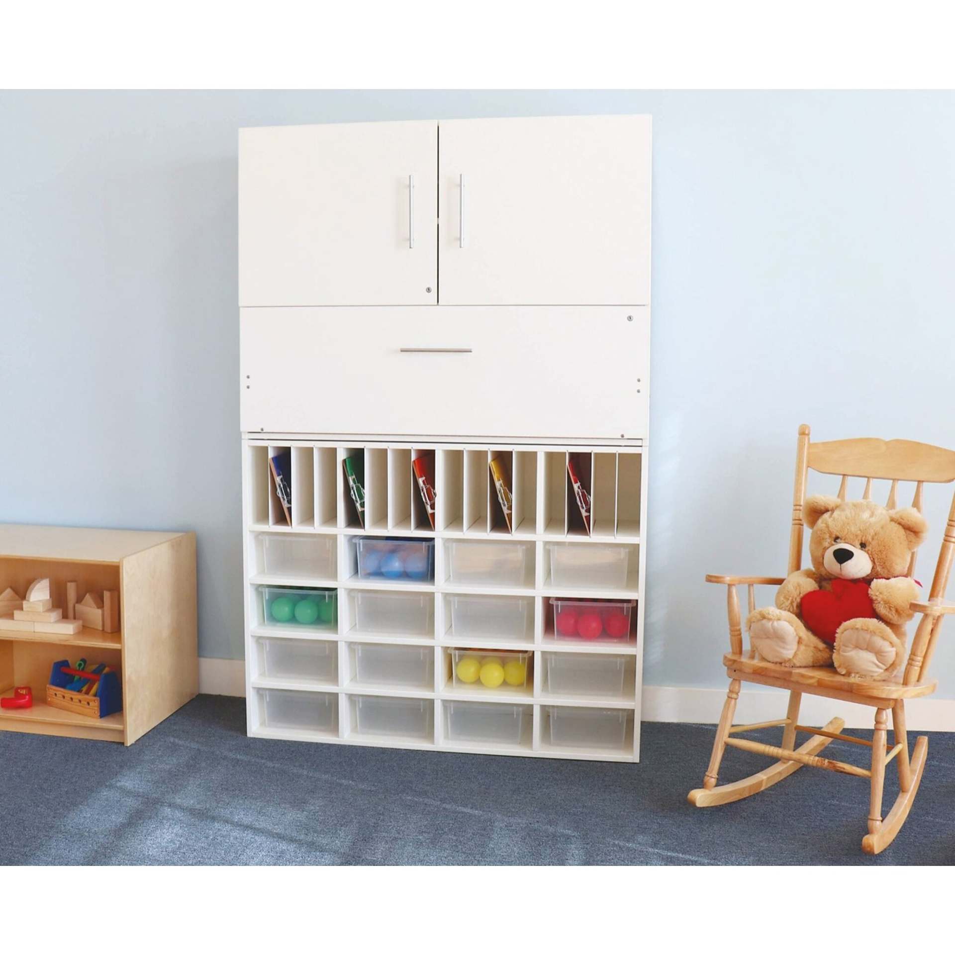 Whitney Brothers White Workstation Cabinet (Cabinet with doors closed)