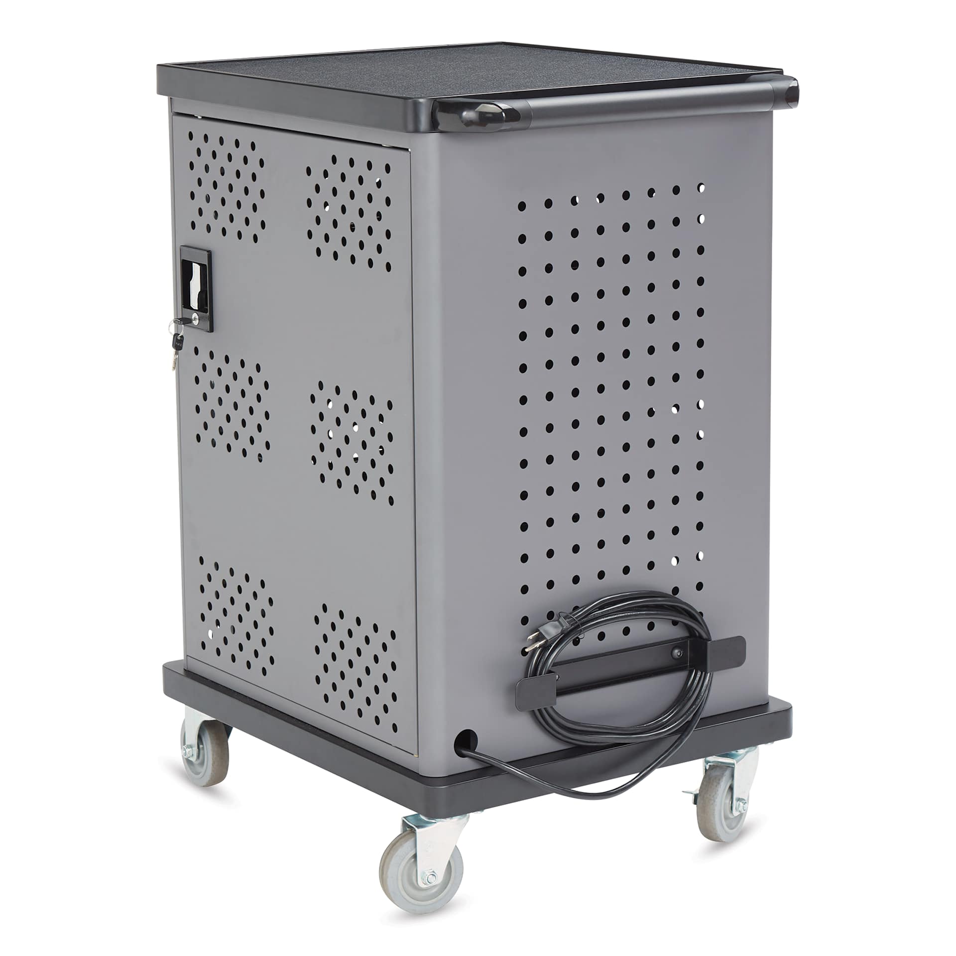 Oklahoma Sound Duet Charging Cart (At an angle)