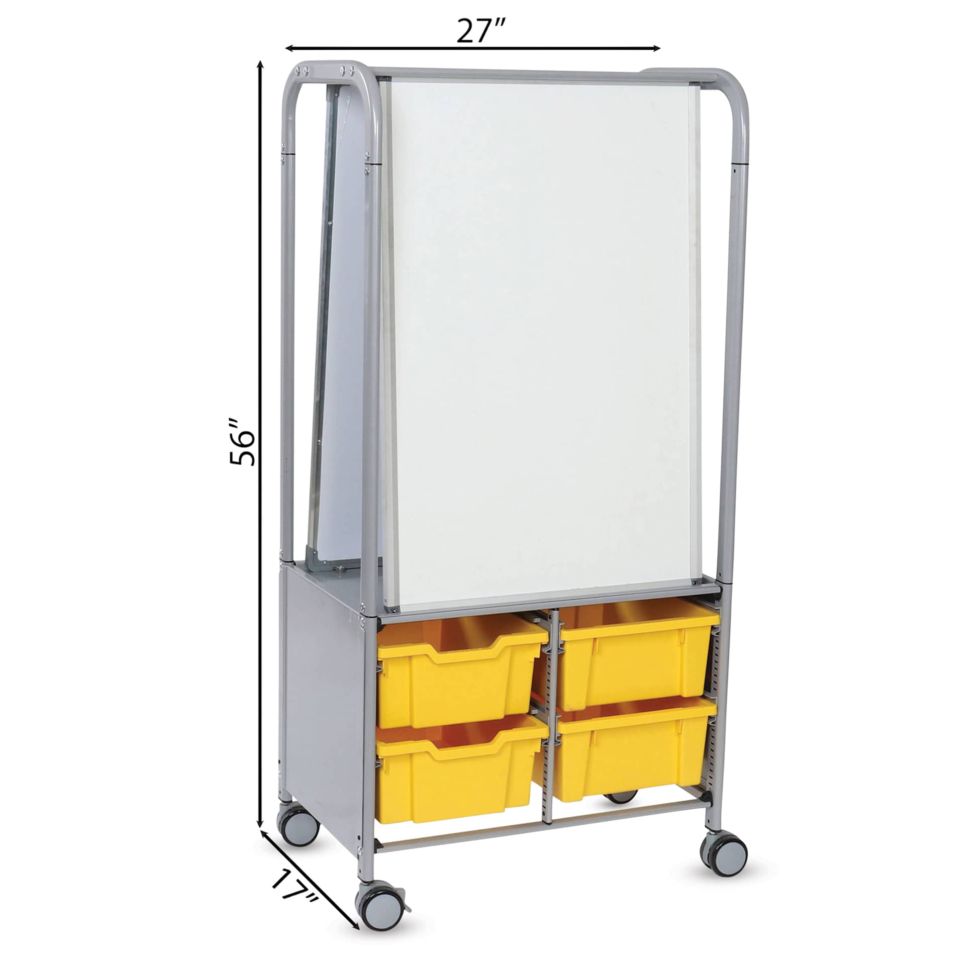 Gratnells MakerHub Cart - Silver with Sunshine Yellow
