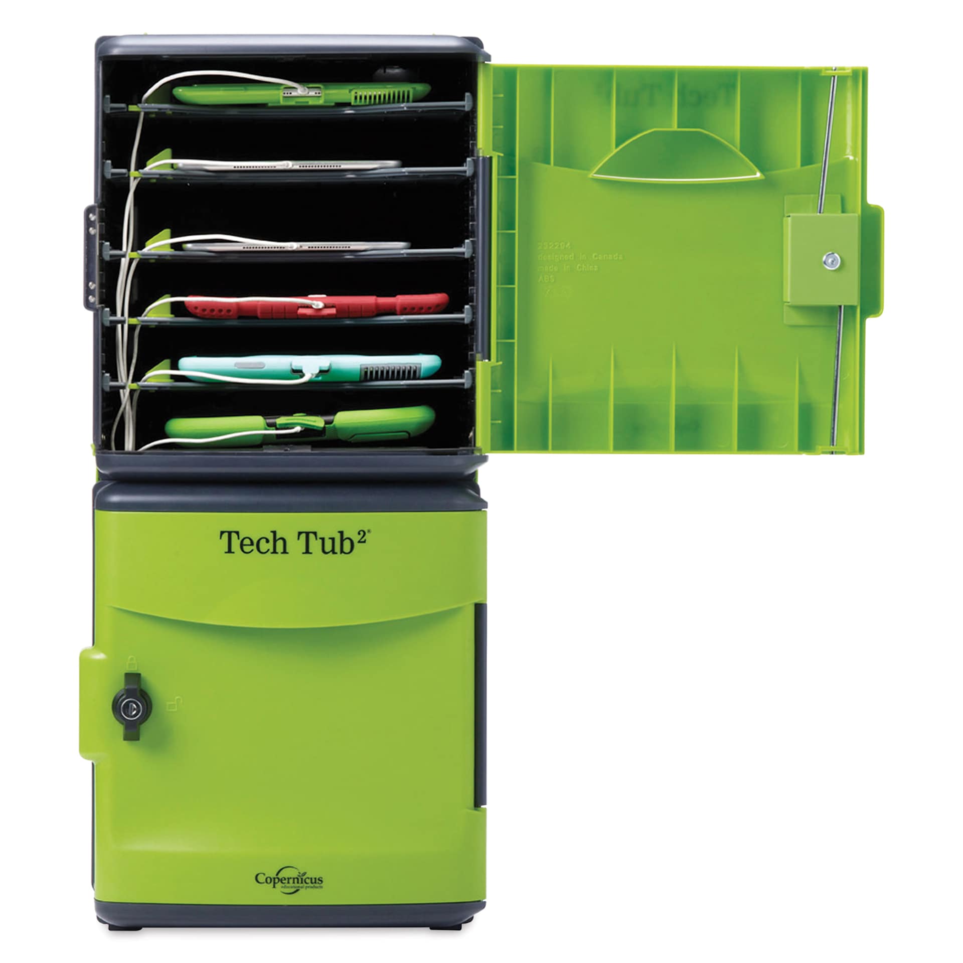 Copernicus Tech Tub2 Charging Storage Box - 10-Device holder, one door open