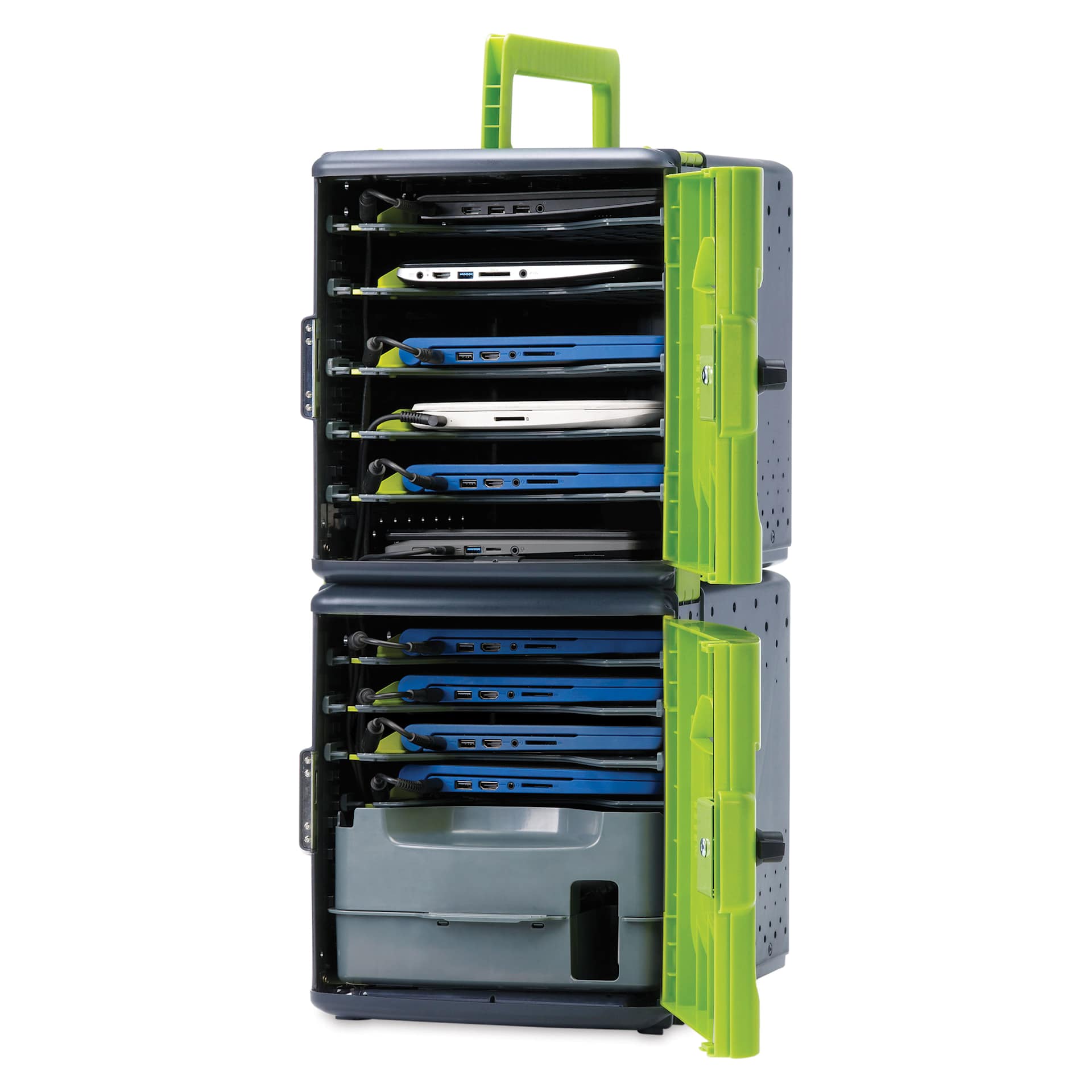 Copernicus Tech Tub2 Charging Storage Box - 10-Device holder, doors open