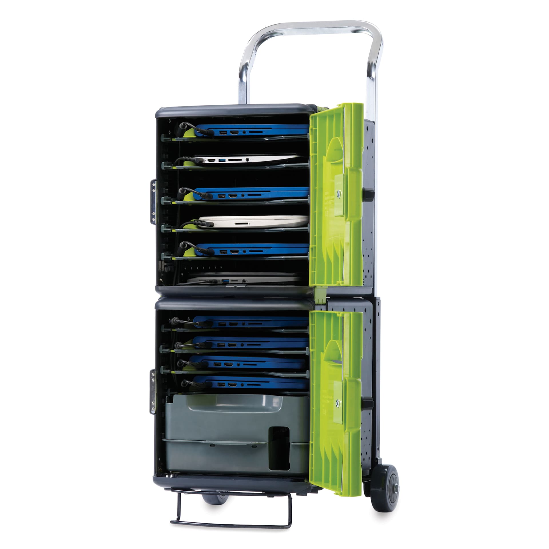 Copernicus Tech Tub2 Charging Storage Box -10-Device Trolley with USB Hub, open