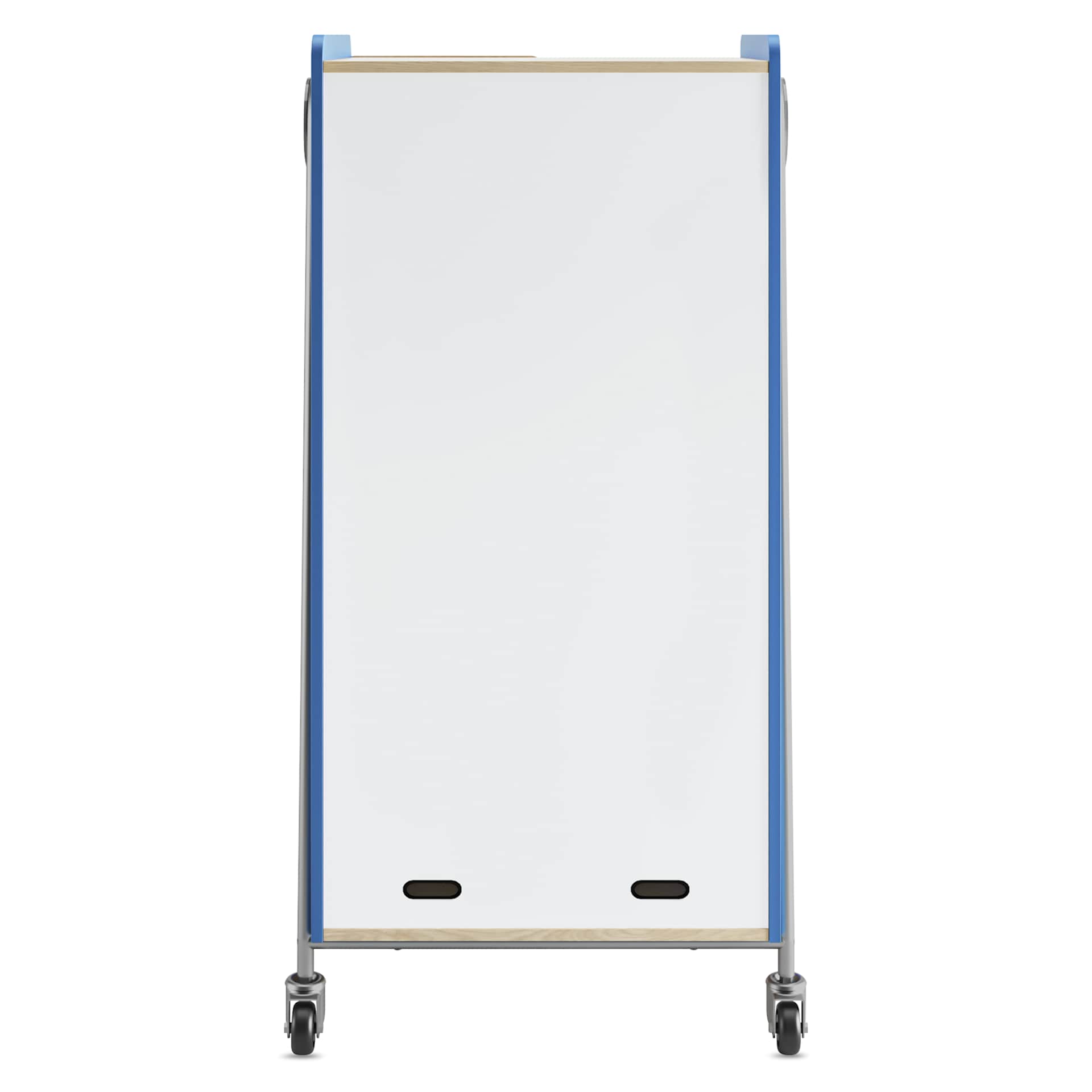 Safco Whiffle Typical 15 Double Storage Cart - Electric Blue, laminated dry-erase back of the cart