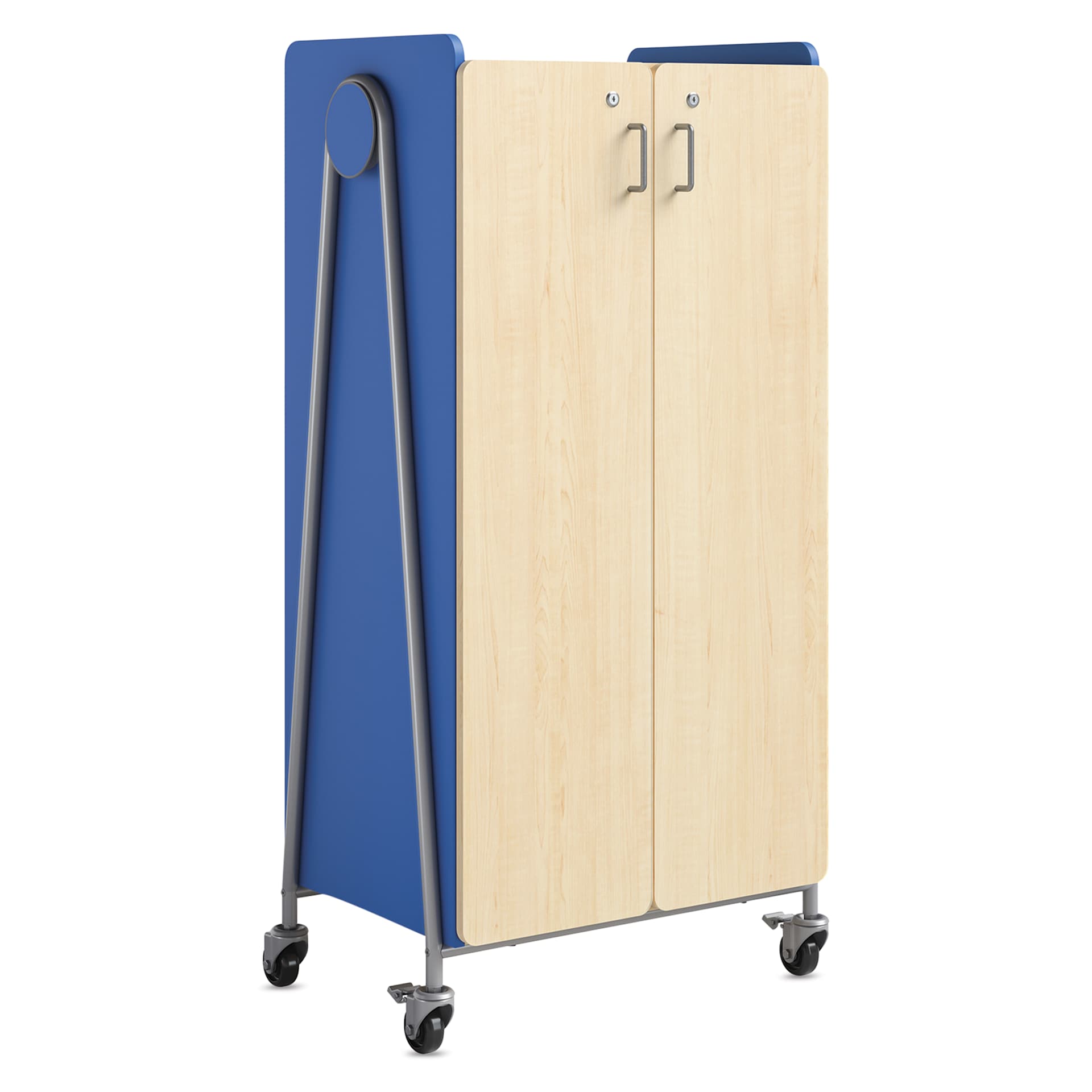 Safco Whiffle Typical 15 Double Storage Cart - Spectrum Blue