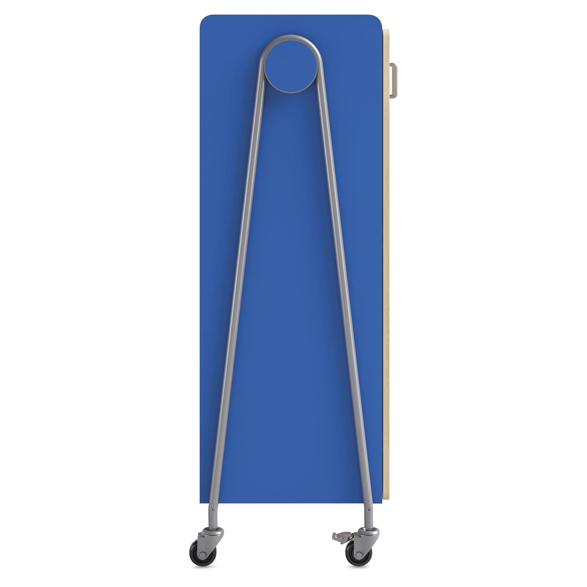 Safco Whiffle Typical 15 Double Storage Cart - Spectrum Blue, side of the cart