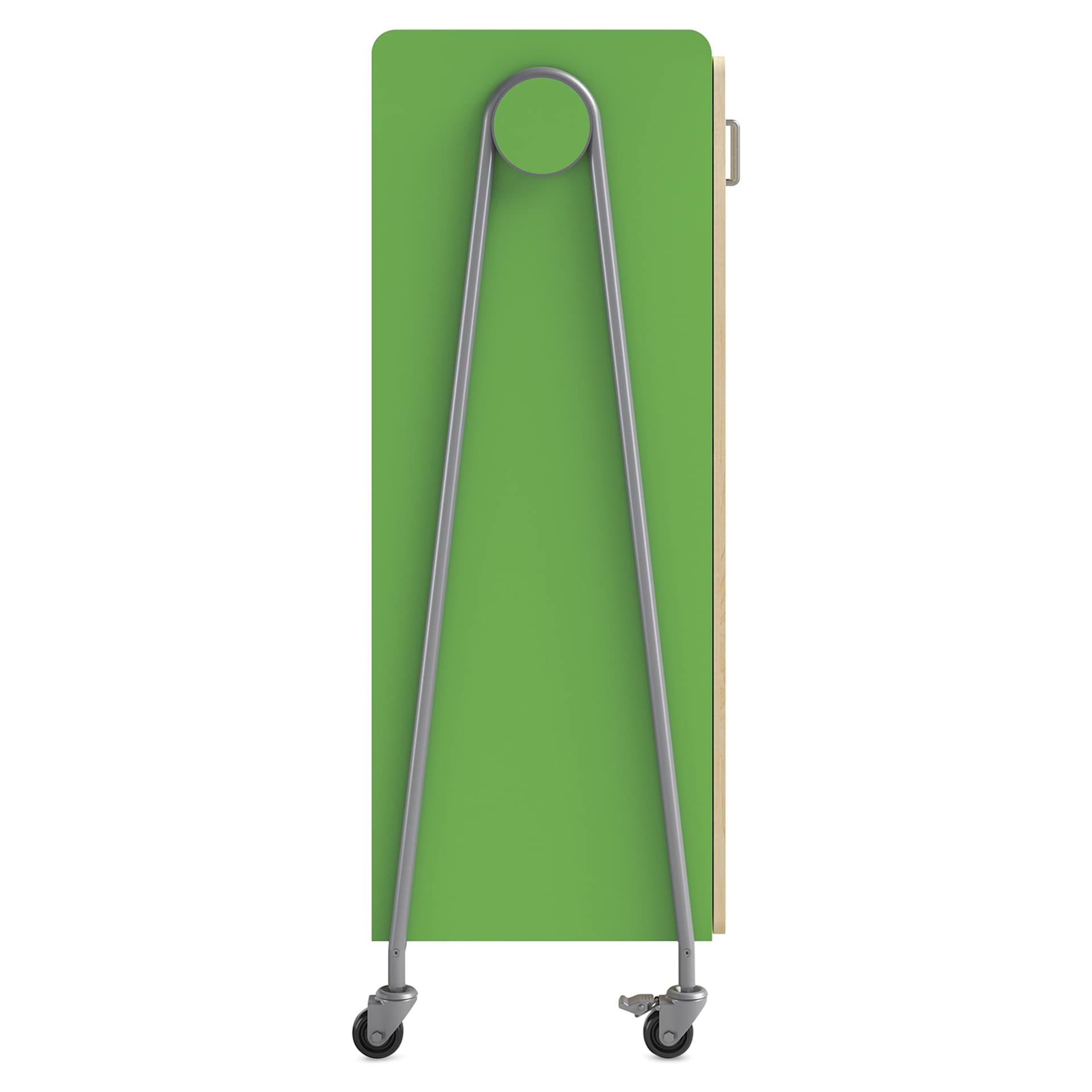 Safco Whiffle Typical 15 Double Storage Cart - Green, side of the cart