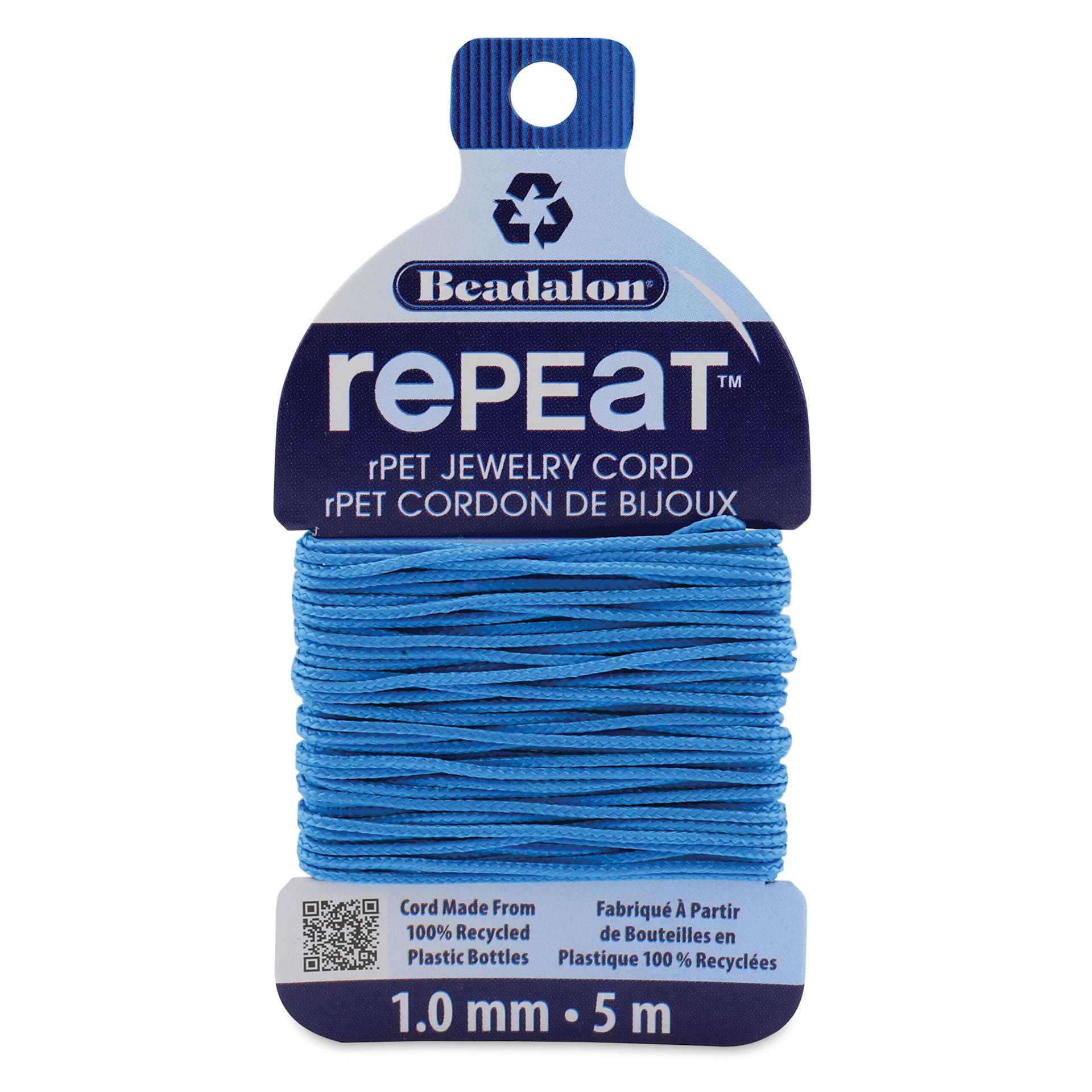 Beadalon Repeat Jewelry Cord - 1 mm x 5 m, Sky Blue