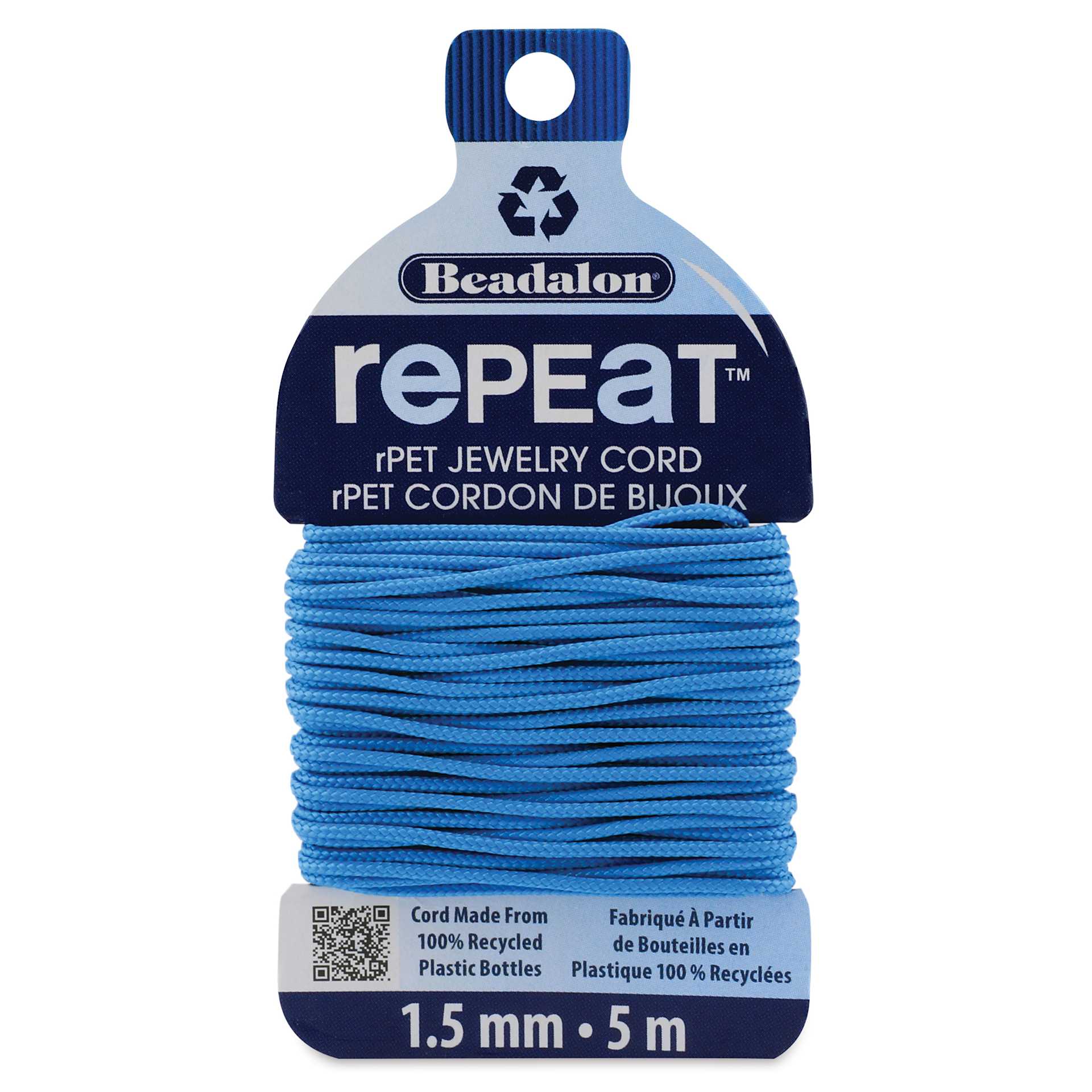 Beadalon Repeat Jewelry Cord - 1.5 mm x 5 m, Sky Blue