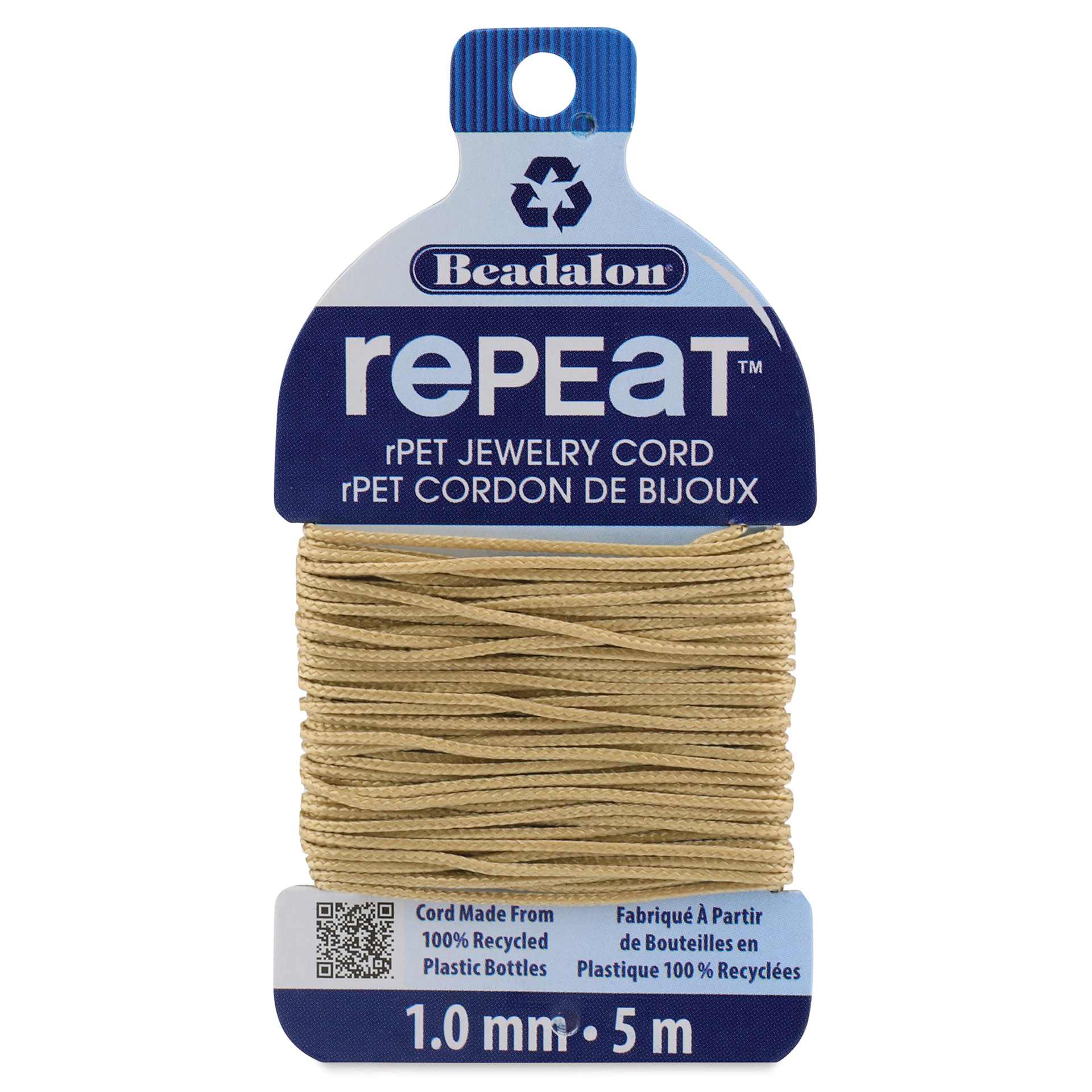 Beadalon Repeat Jewelry Cord - 1 mm x 5 m, Sand