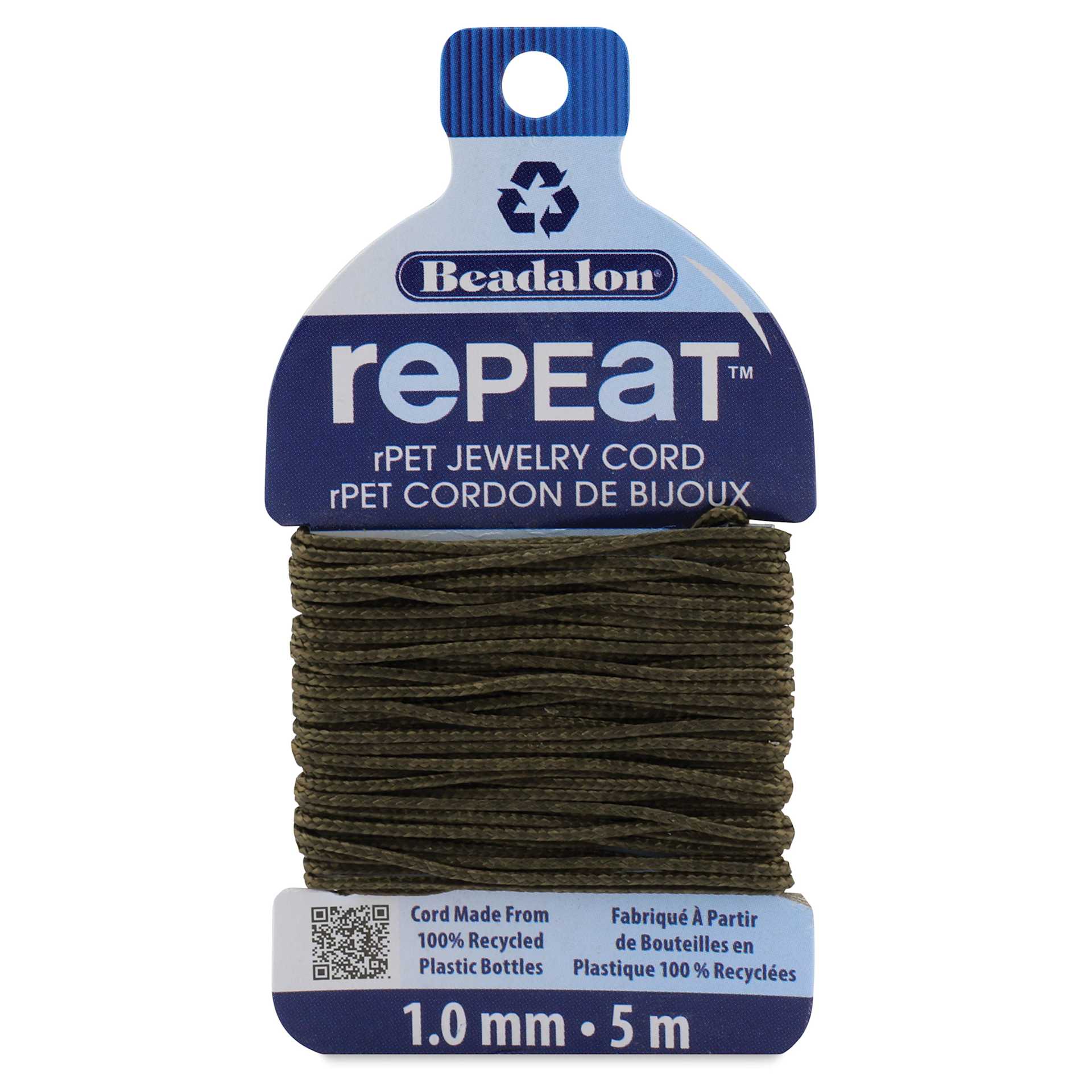 Beadalon Repeat Jewelry Cord - 1 mm x 5 m, Earth
