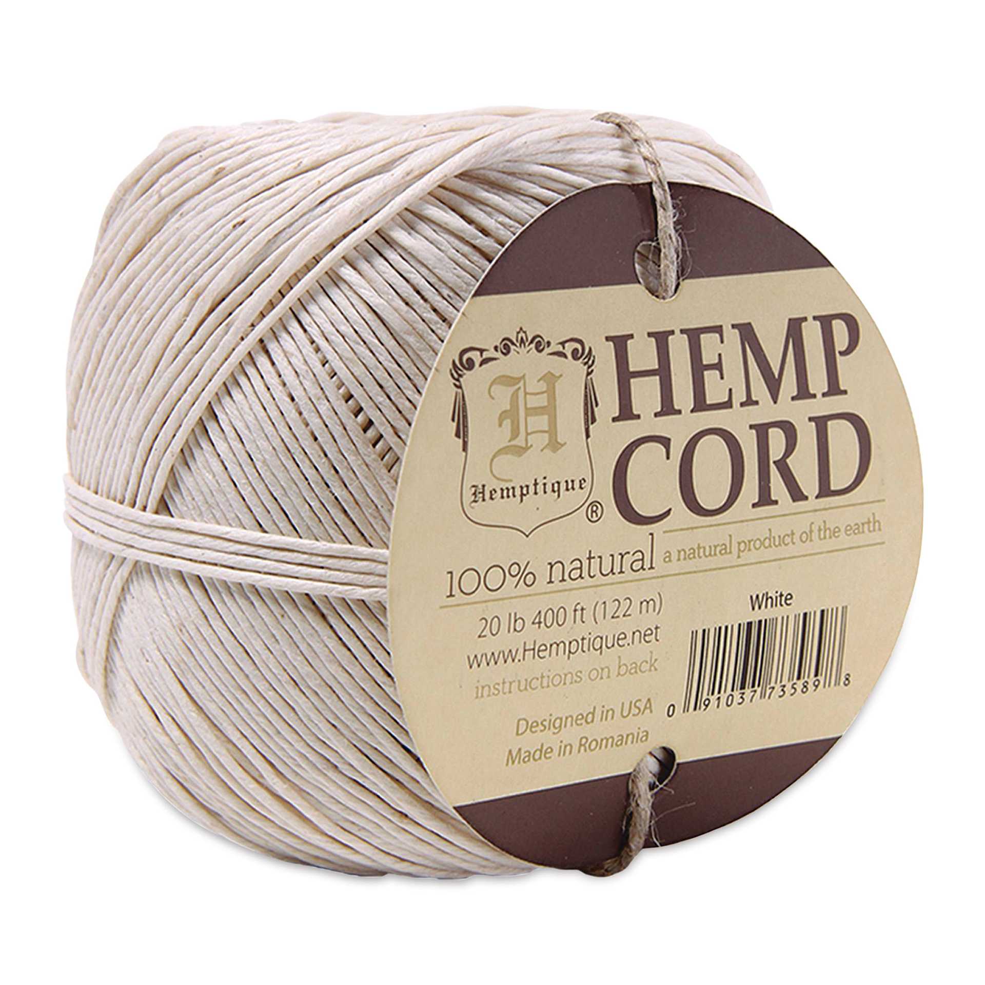 Hemptique Hemp Cord Ball - White
