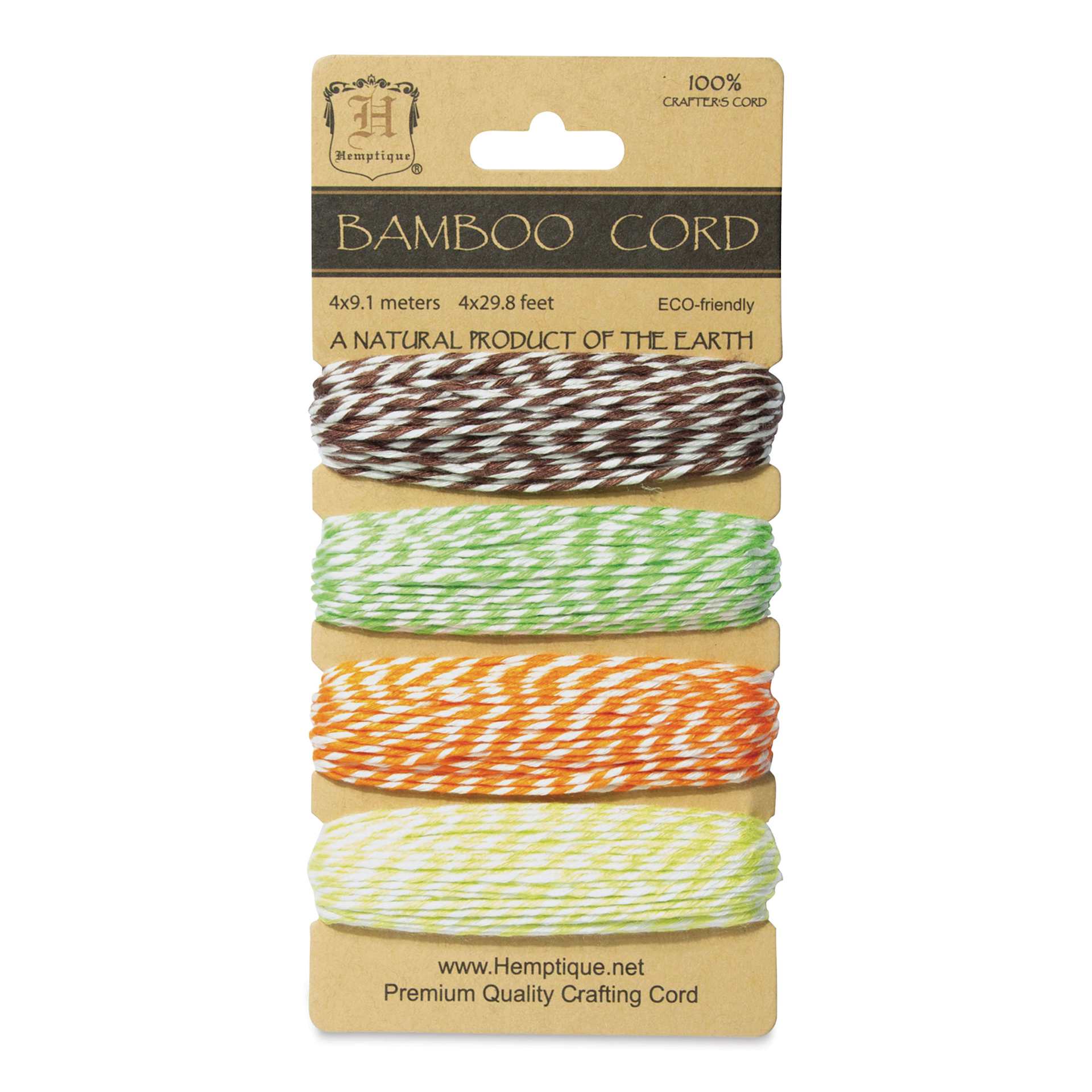 Hemptique Bamboo Cord Card - Bloom, Pkg of 4