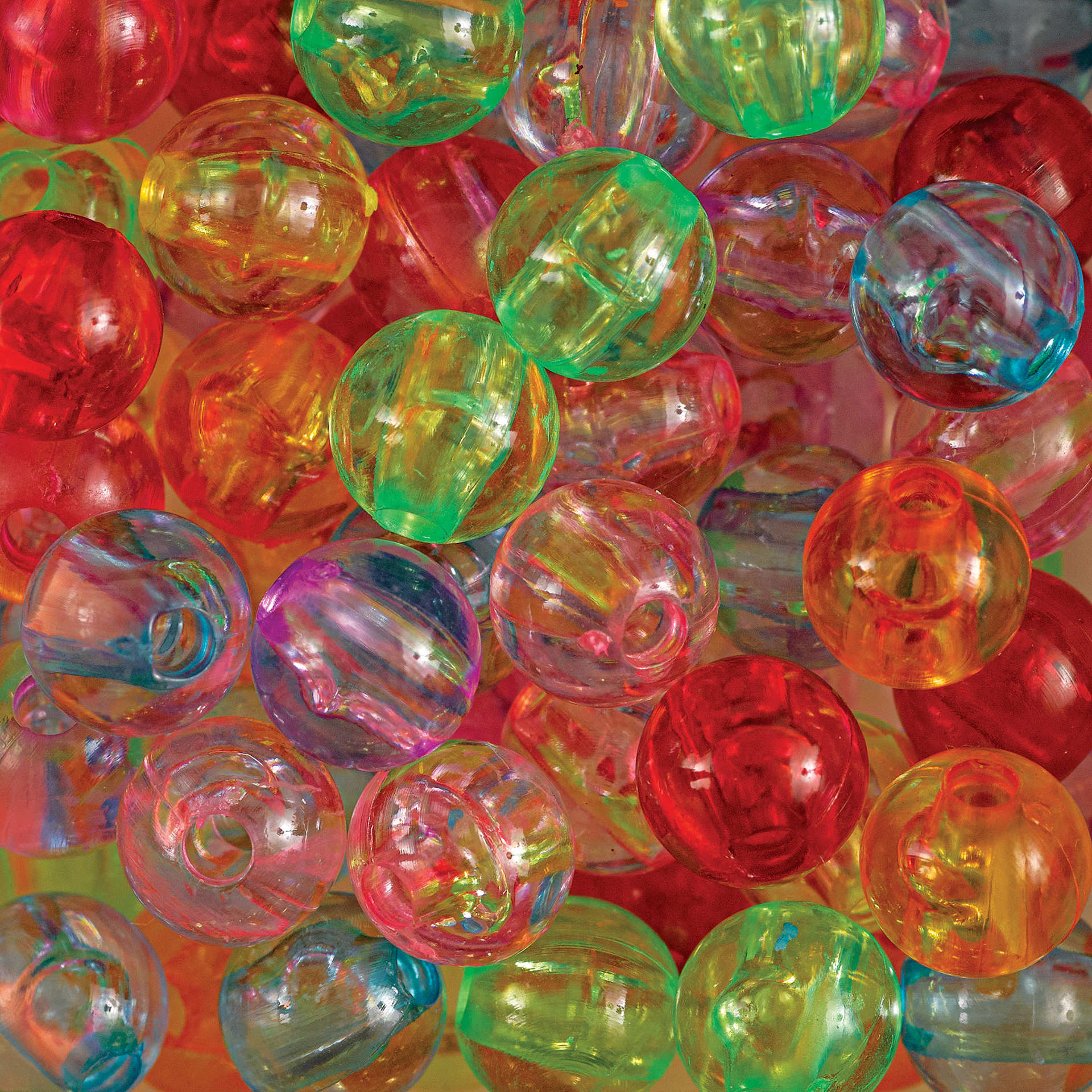Blick Clay Bead - Assorted Colors, Clear Spheres