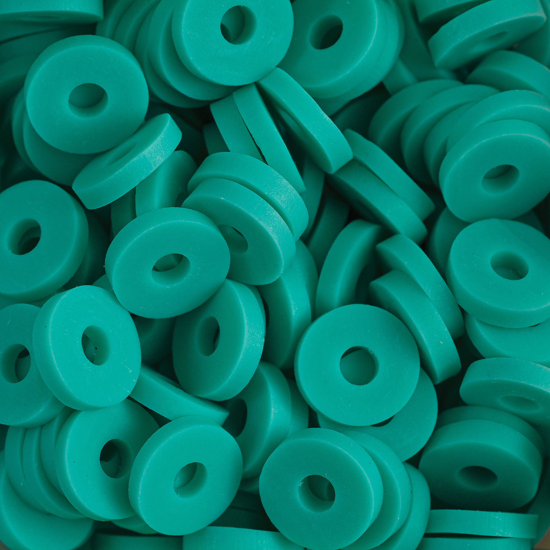 Blick Clay Bead - Turquoise, Circular