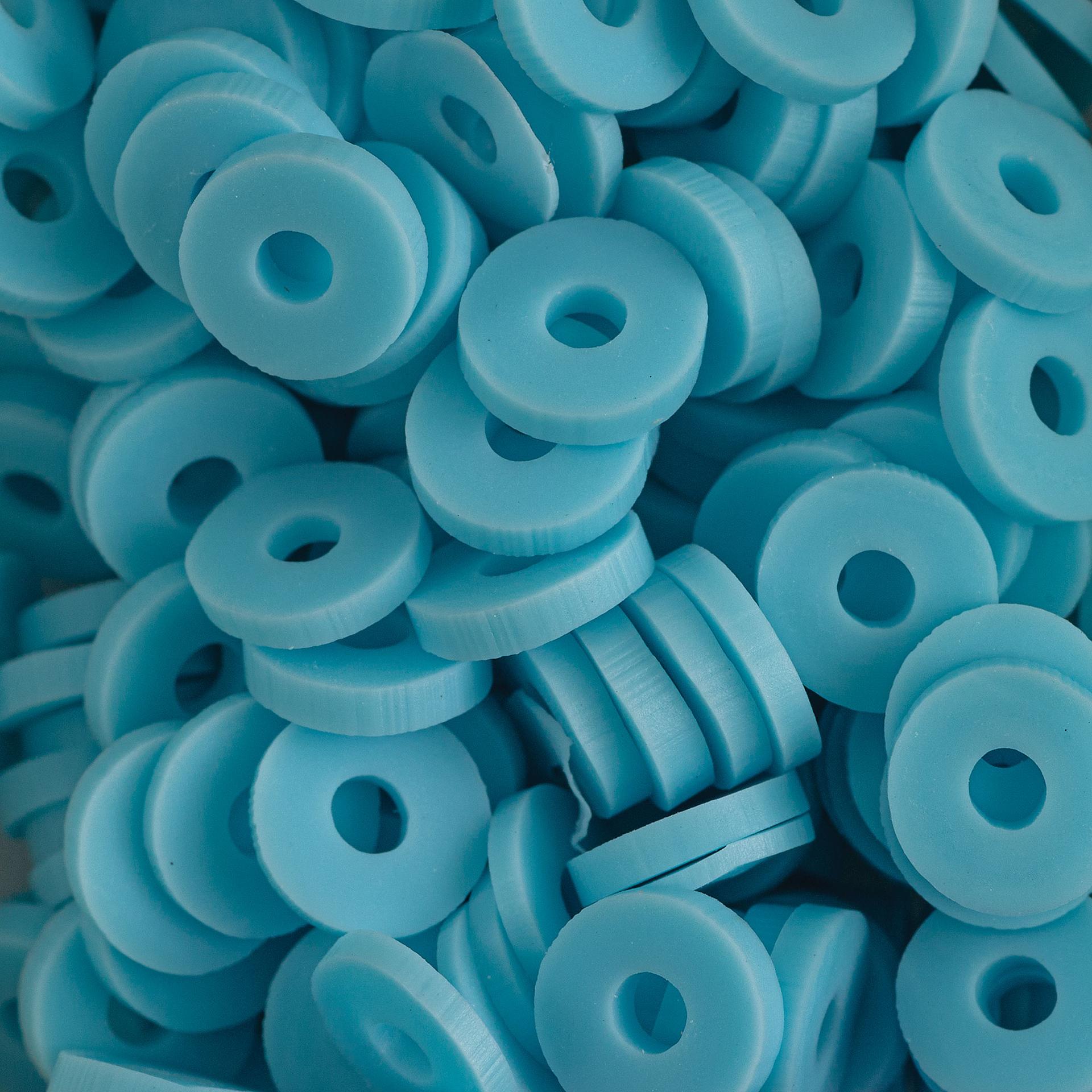 Blick Clay Bead - Light Blue, Circular