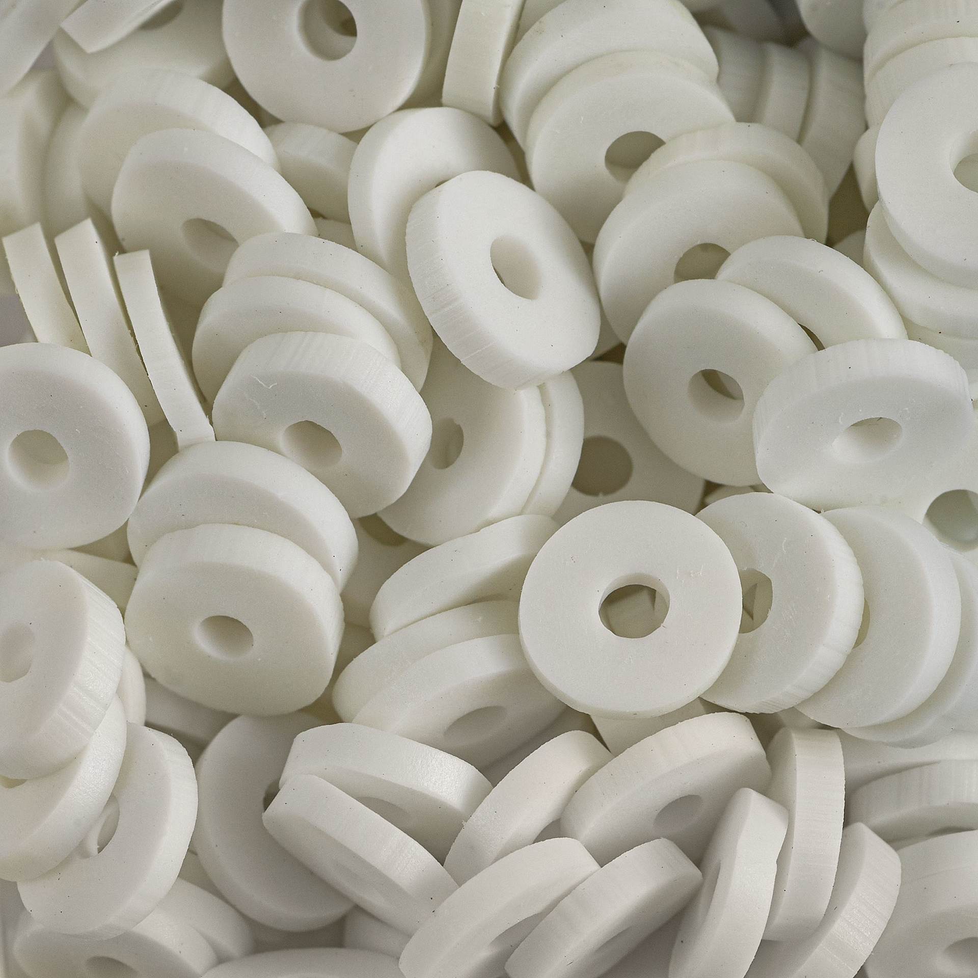 Blick Clay Bead - White, Circular