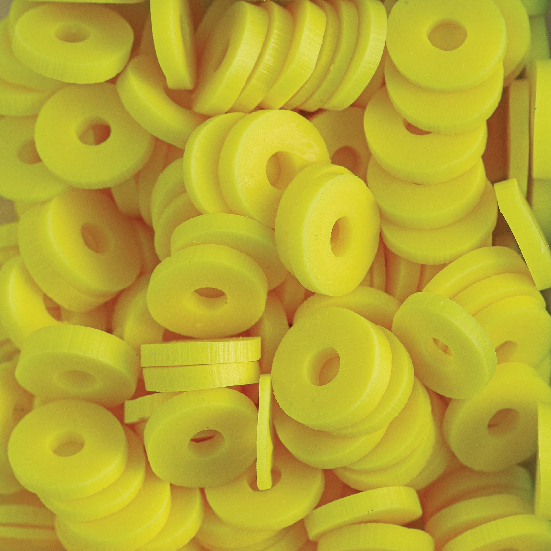 Blick Clay Bead - Yellow, Circular