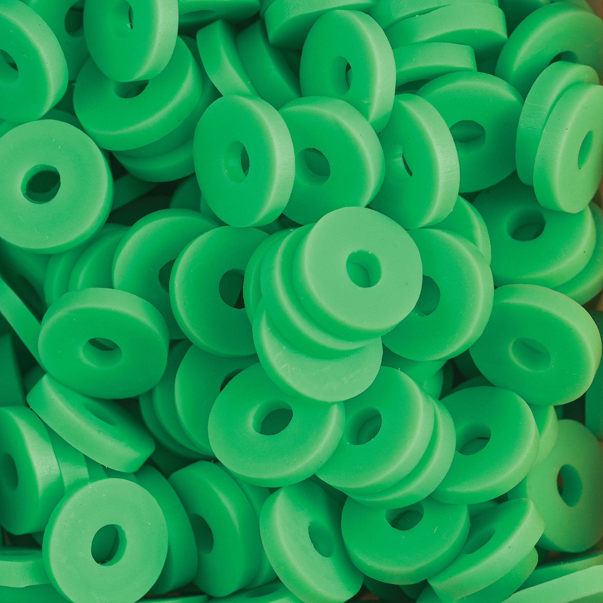 Blick Clay Bead - Lime Green, Circular