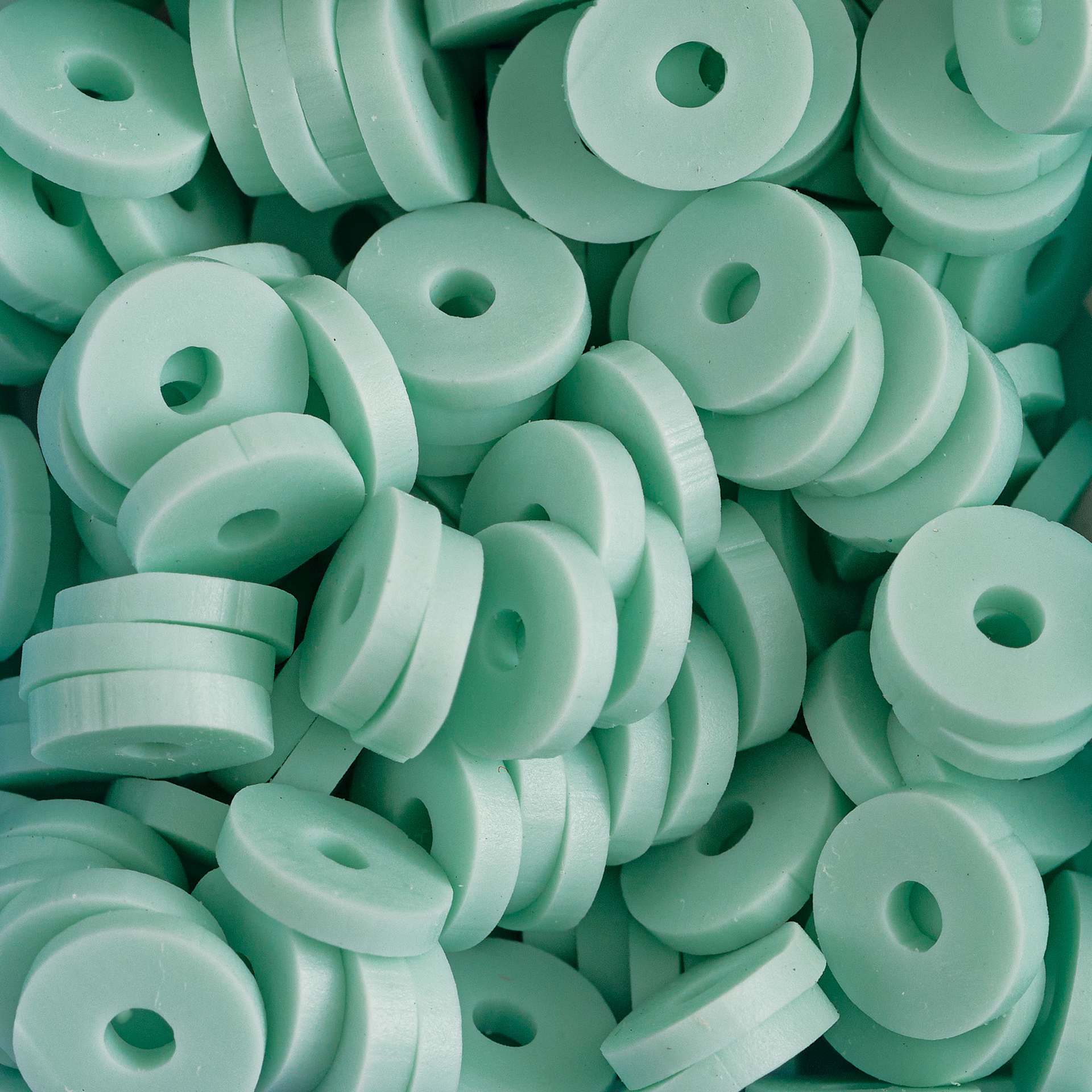 Blick Clay Bead - Light Turquoise, Circular