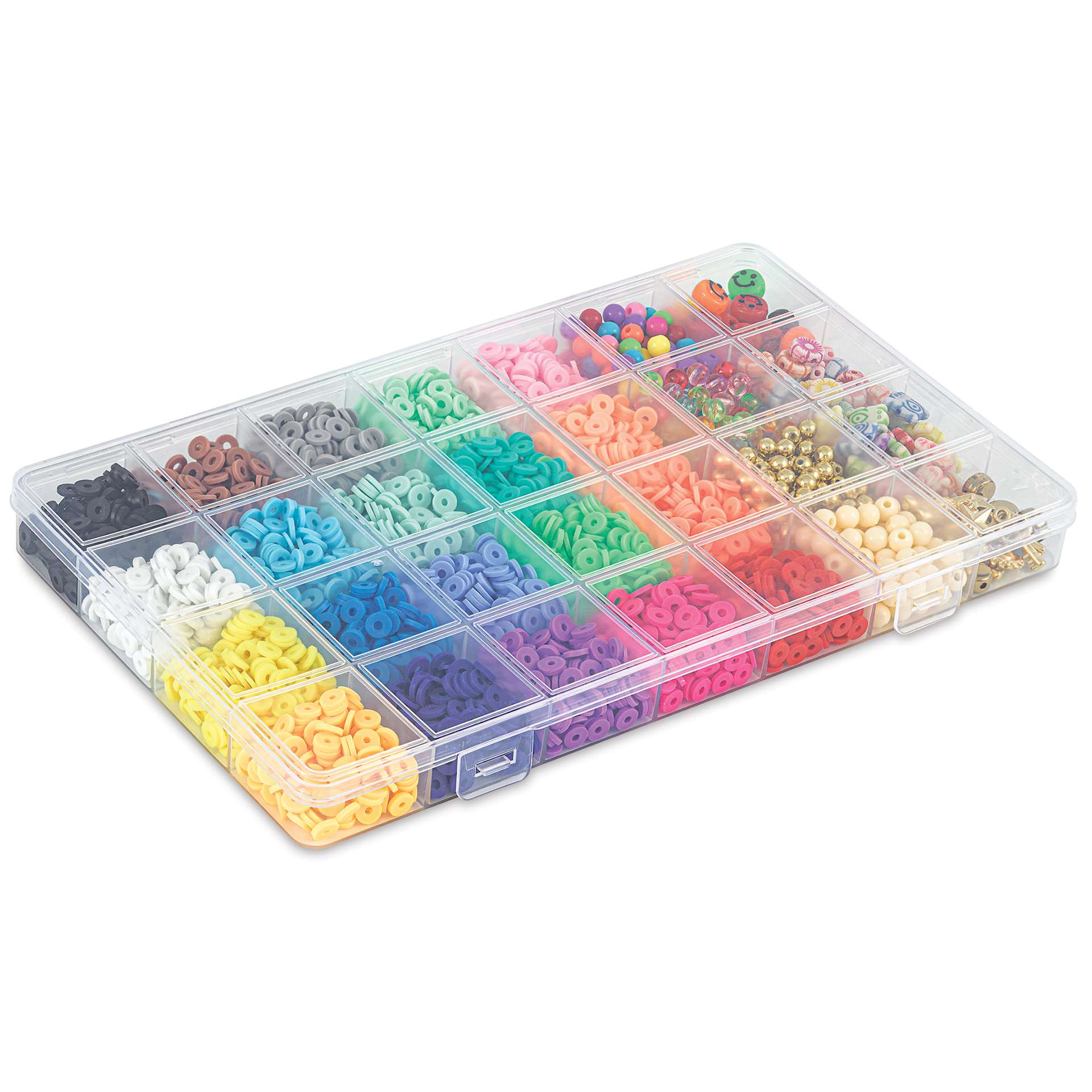 Blick Clay Bead Box - Set of 28 - contents, lid closed
