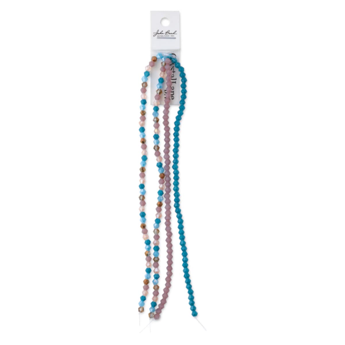 John Bead DIY Designer Glass Bead Strand - Glass Bicone, Purple, 4 mm