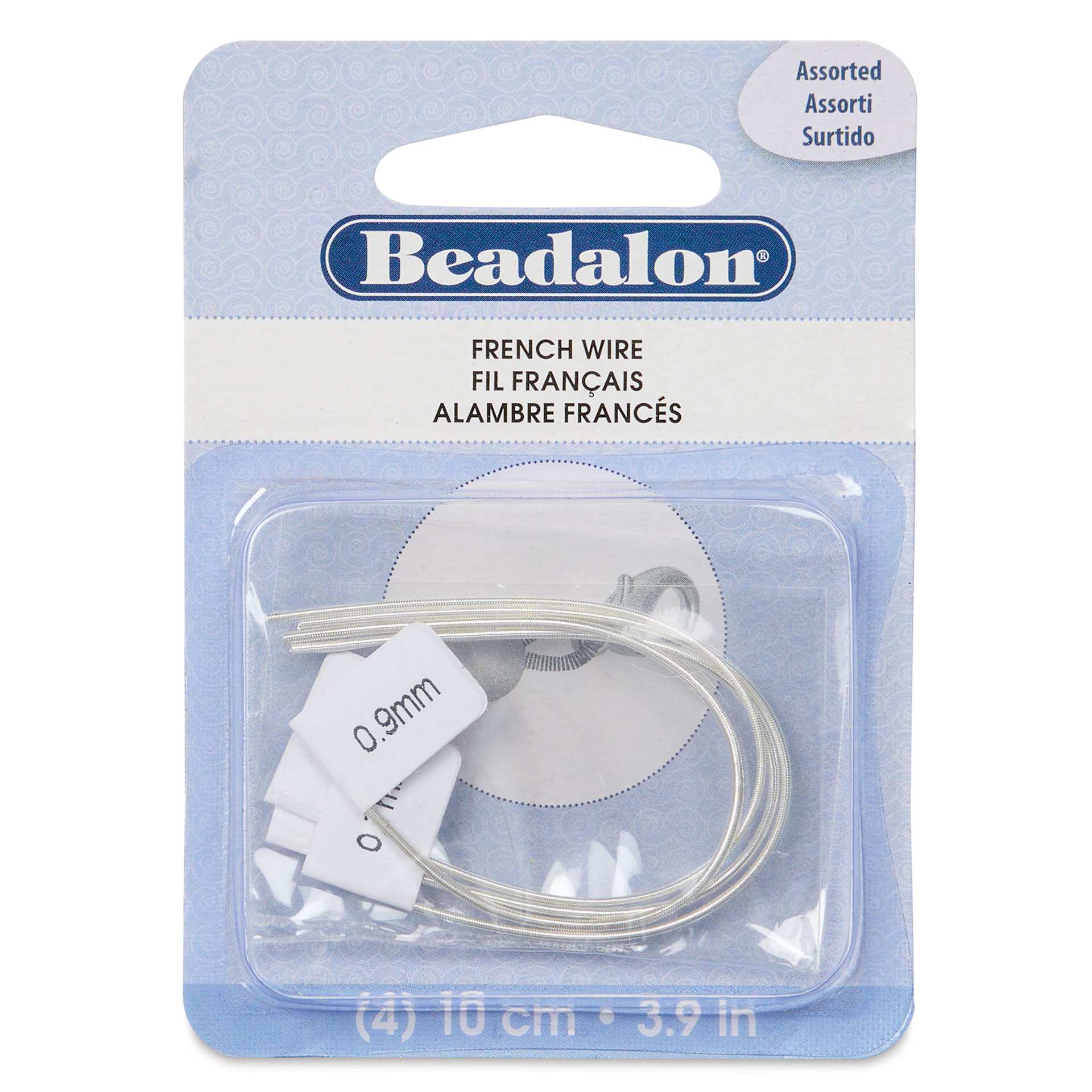 Beadalon French Wire - Silver-Plated, Set of 4 front of packaging