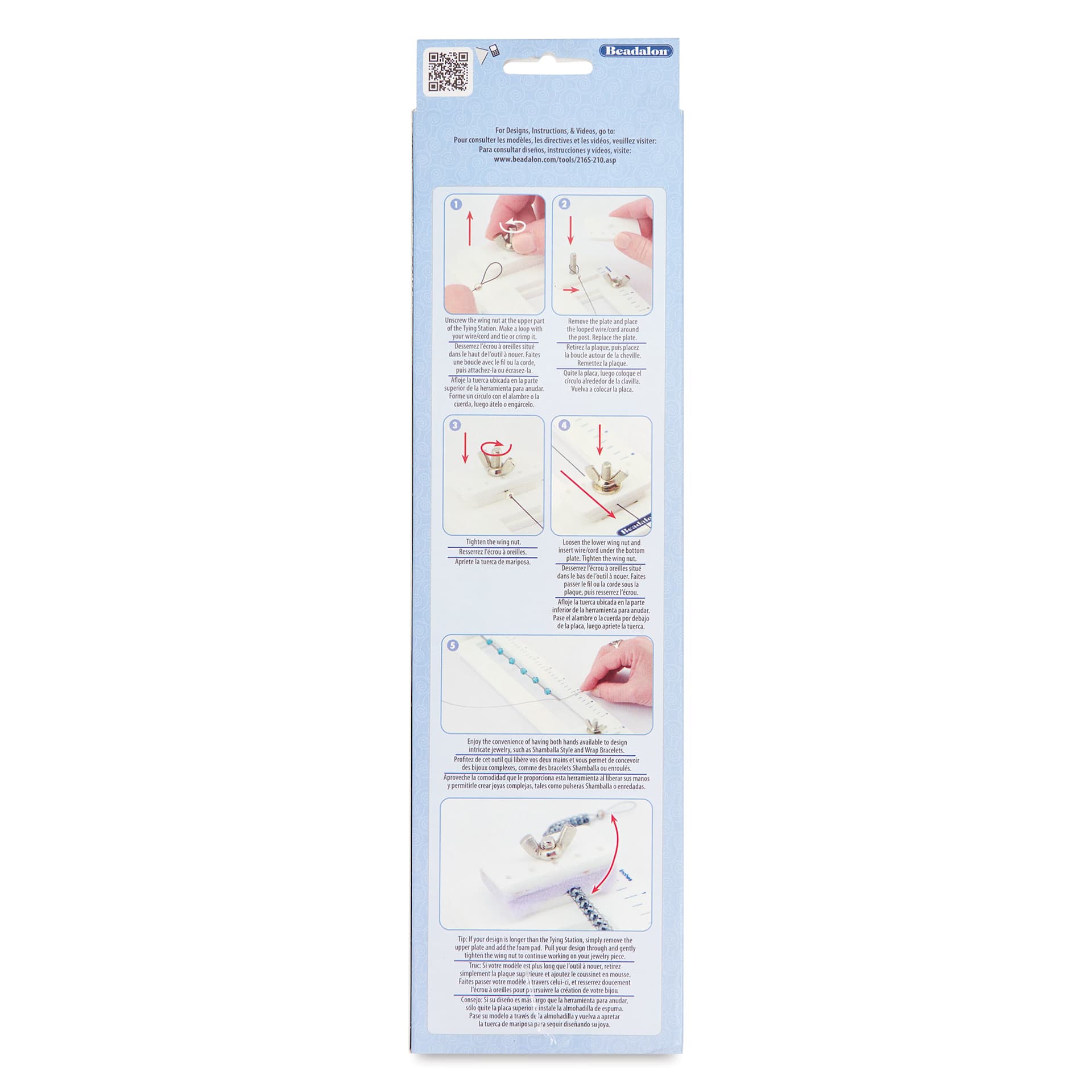 Beadalon Tying Station back of packaging