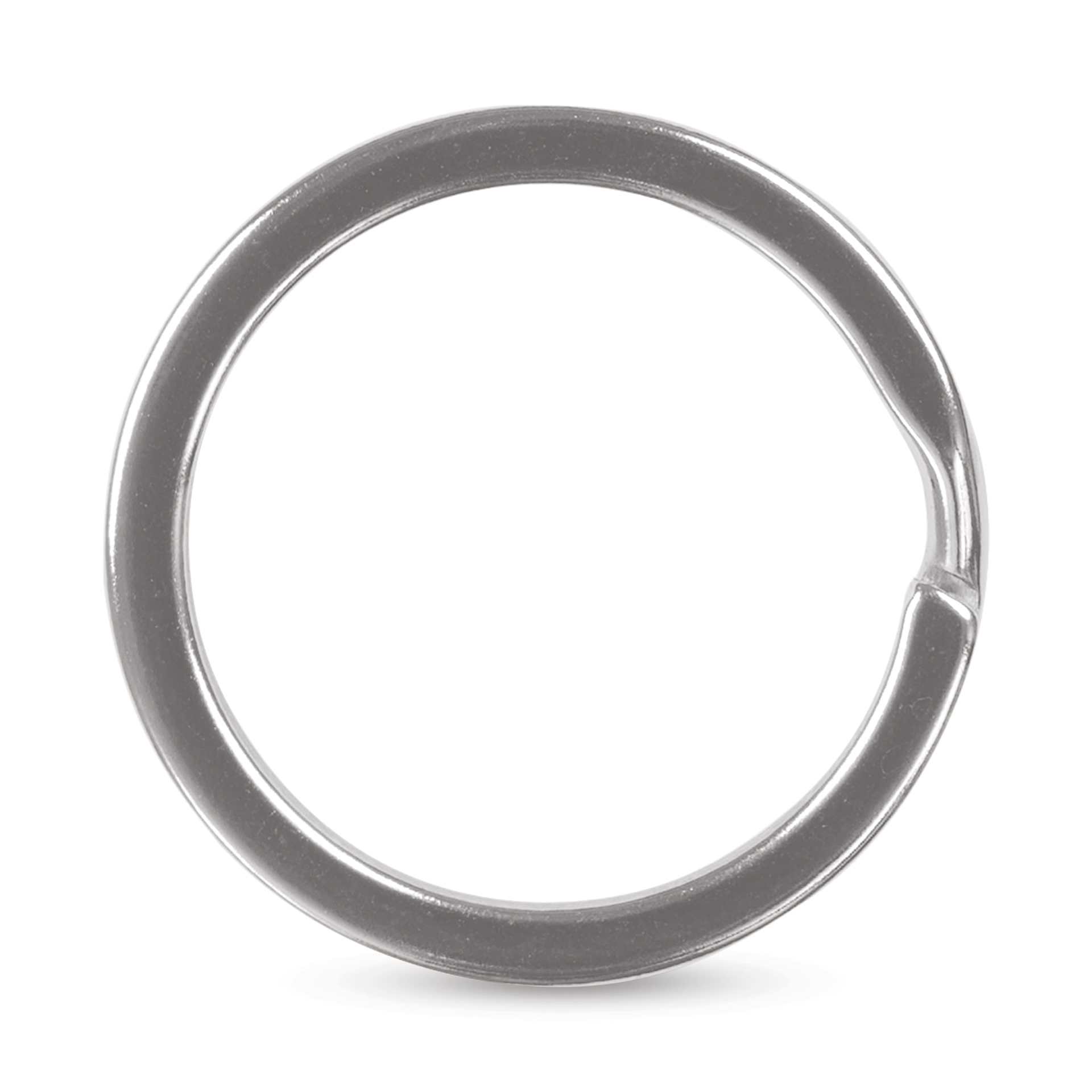 Craft Medley Split Key Rings - Silver, 1", Pkg of 12