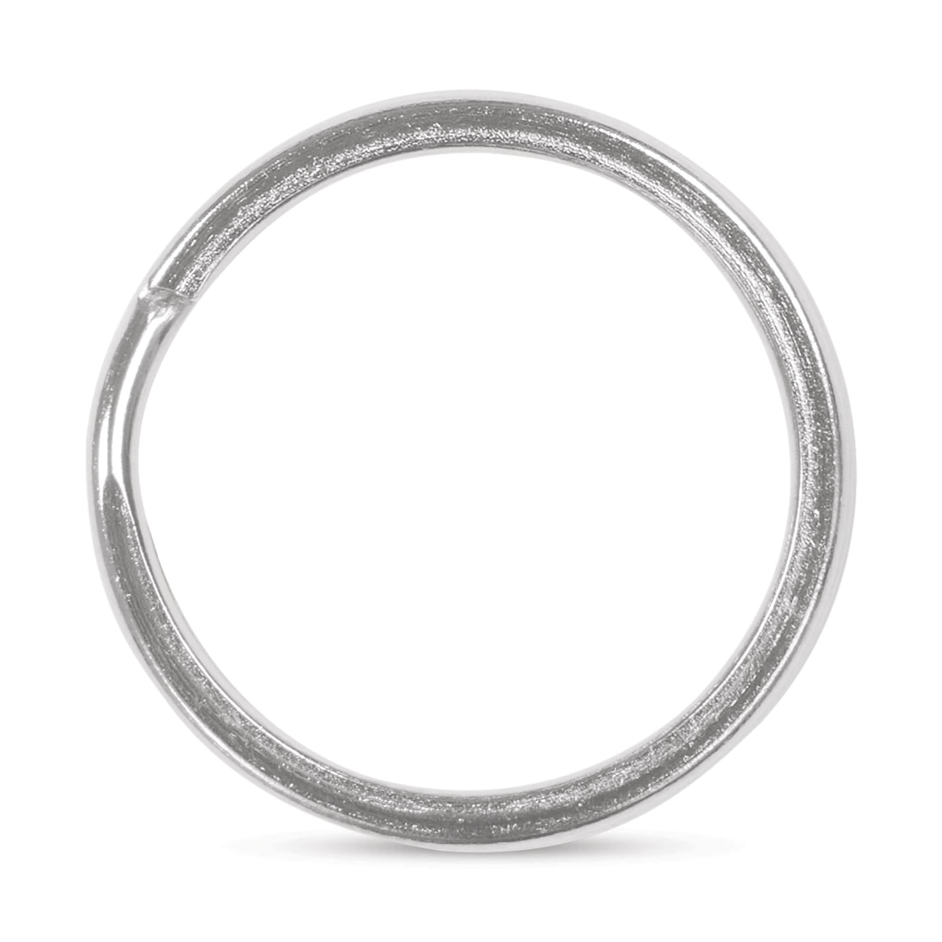 Craft Medley Split Key Rings - Silver, 3/4", Pkg of 18
