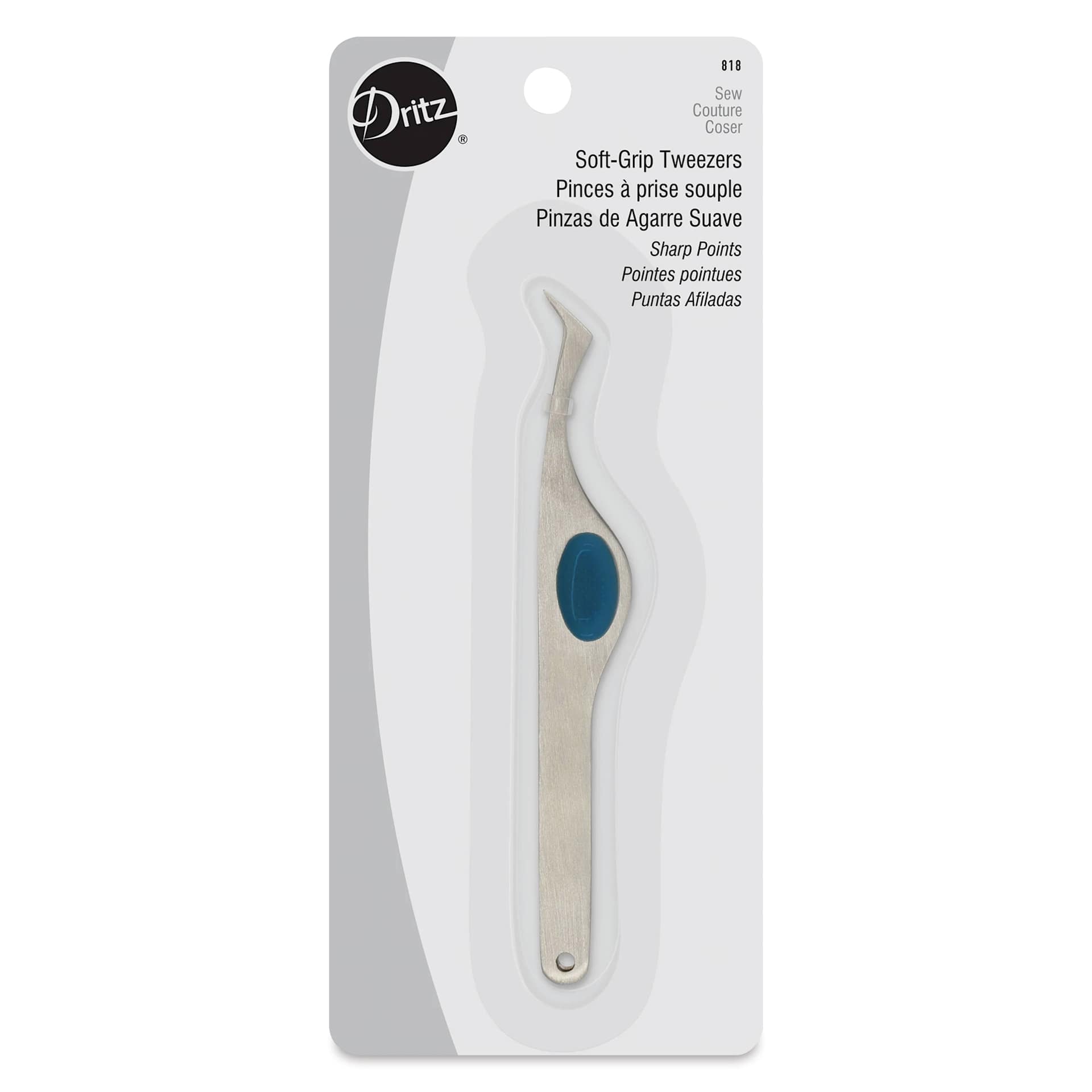Dritz Soft Grip Tweezers - front of packaging
