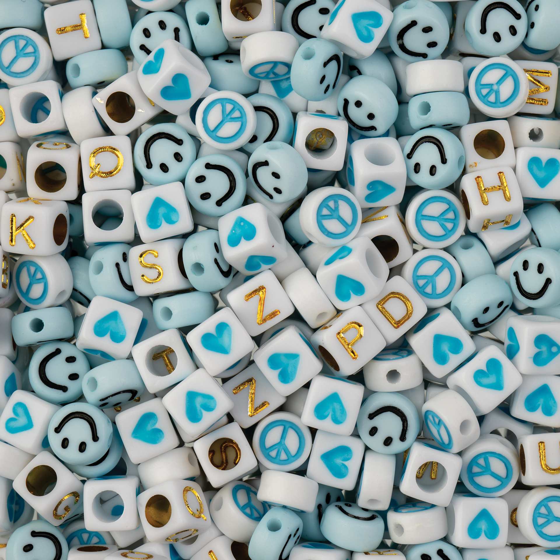 John Bead Craft Beads Disc Mix - Blue