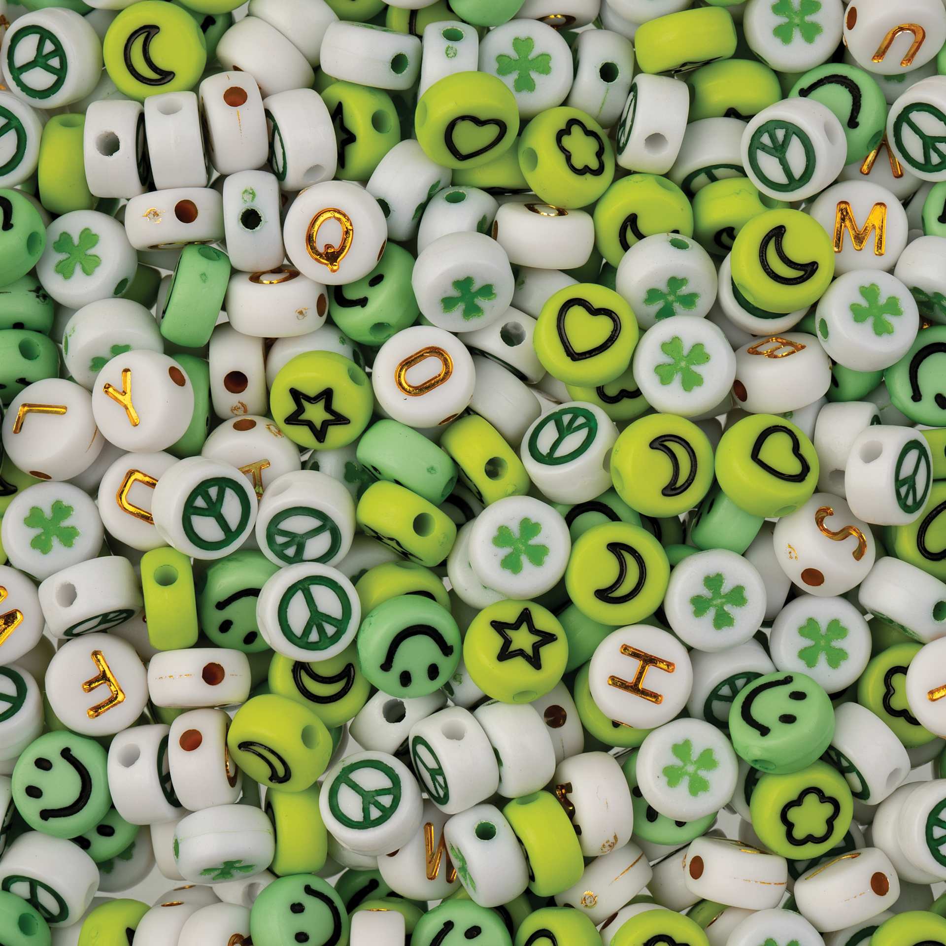 John Bead Craft Beads Disc Mix - Green