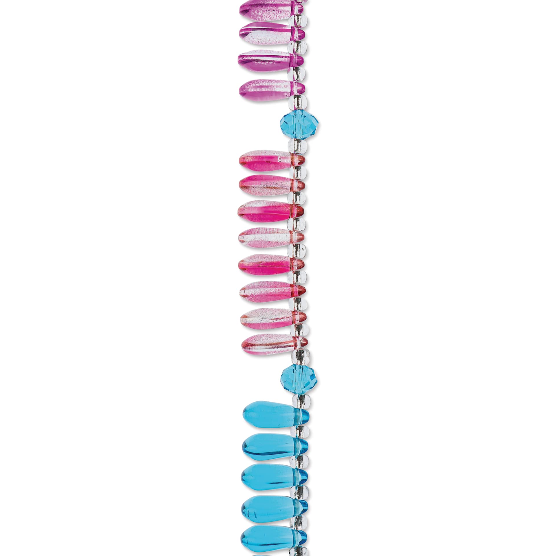 John Bead Crystal Lane DIY Glass Garden Bead Single Strand - Teardrops, Assorted
