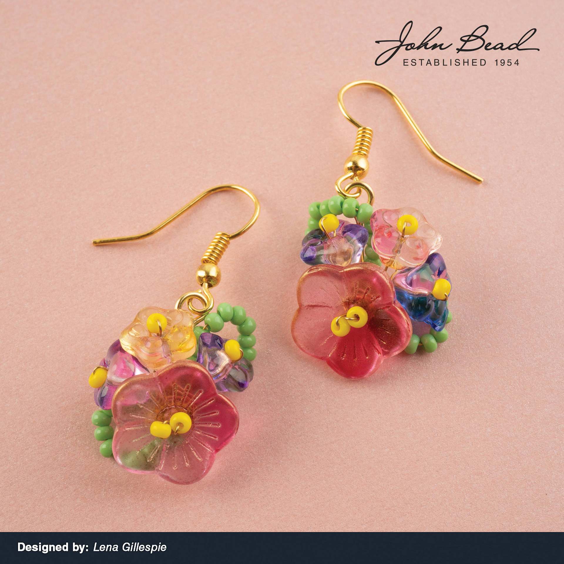 John Bead Crystal Lane DIY Glass Garden Beads used for earrings.