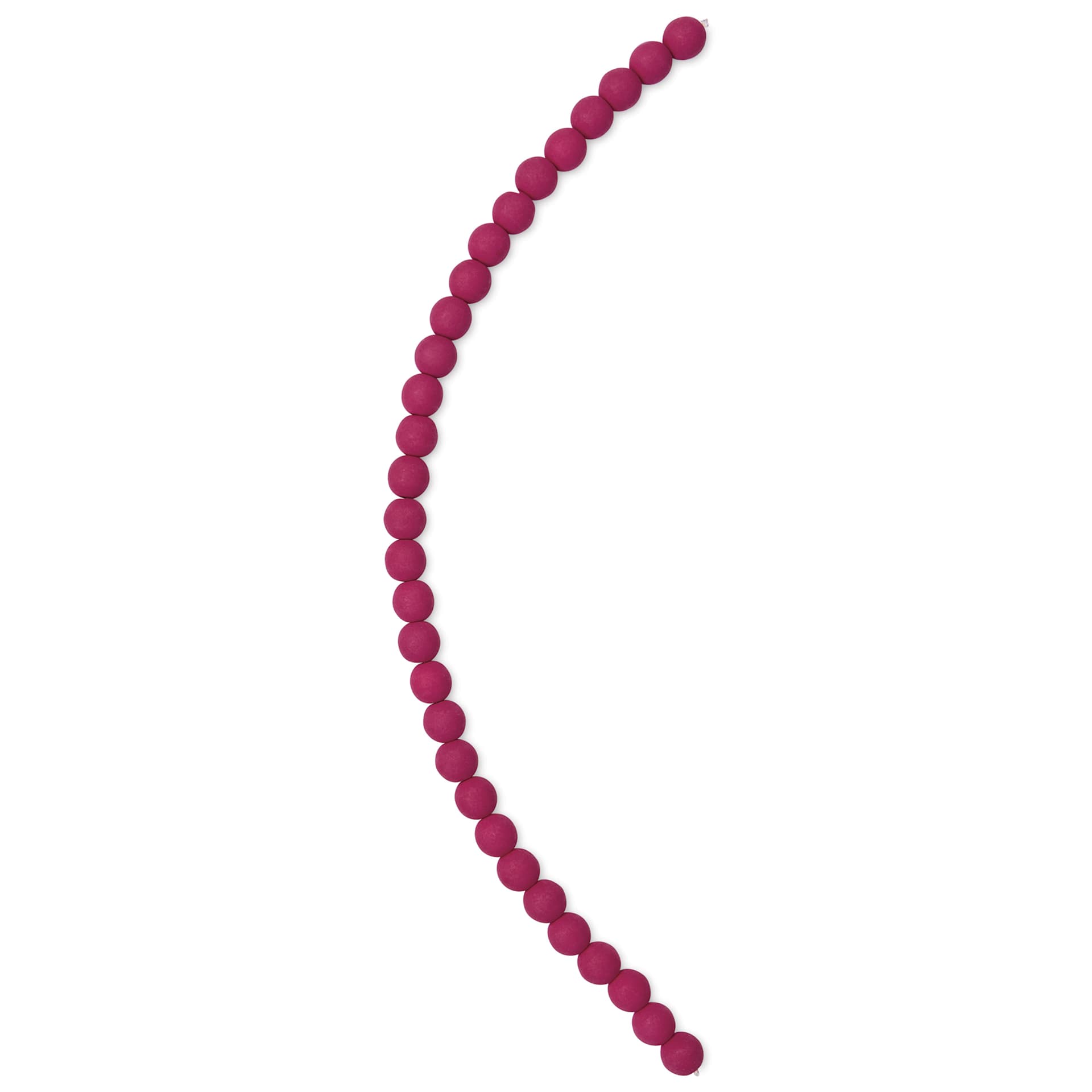 John Bead Czech Glass Preciosa Velvet Bead Strand - Round, Red Lychee, 6 mm