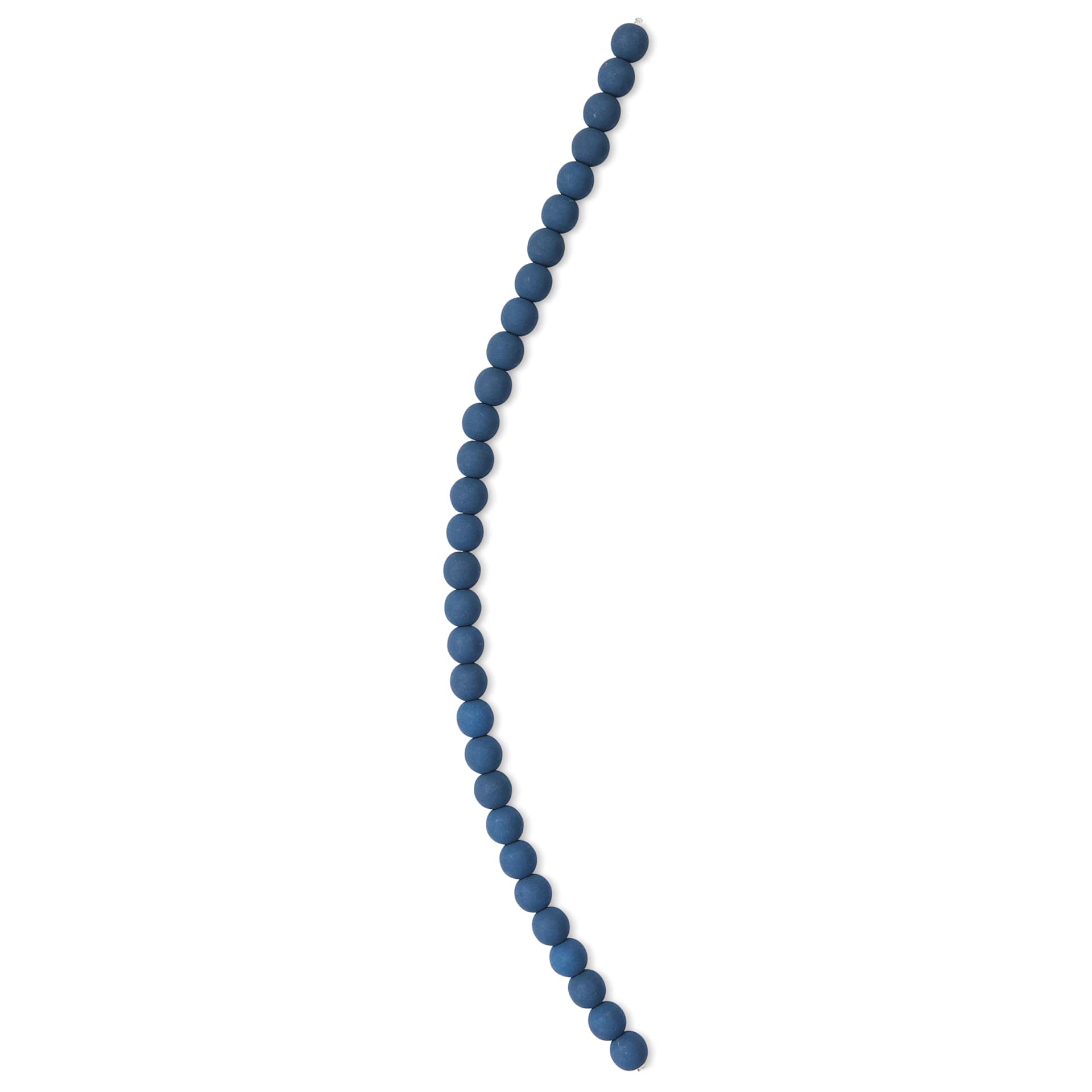John Bead Czech Glass Preciosa Velvet Bead Strand - Round, Dark Teal Blue, 6 mm